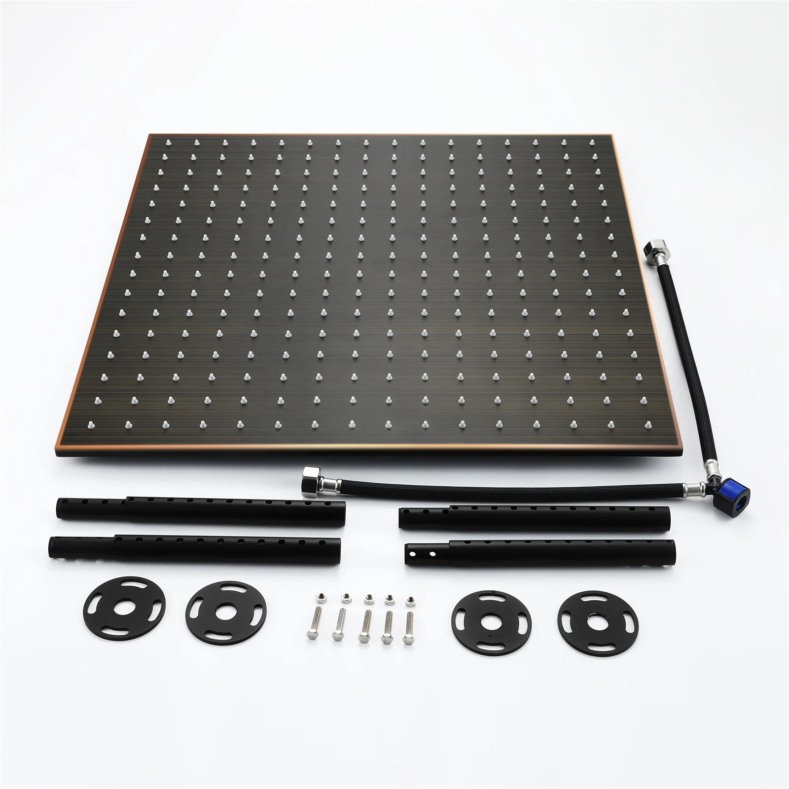 20-Inch Oil Rubbed Bronze Ceiling-Mounted Rainfall Shower Faucet with 3-Way Thermostat - Includes 6'' Regular Head and Handle Wand - Image 11