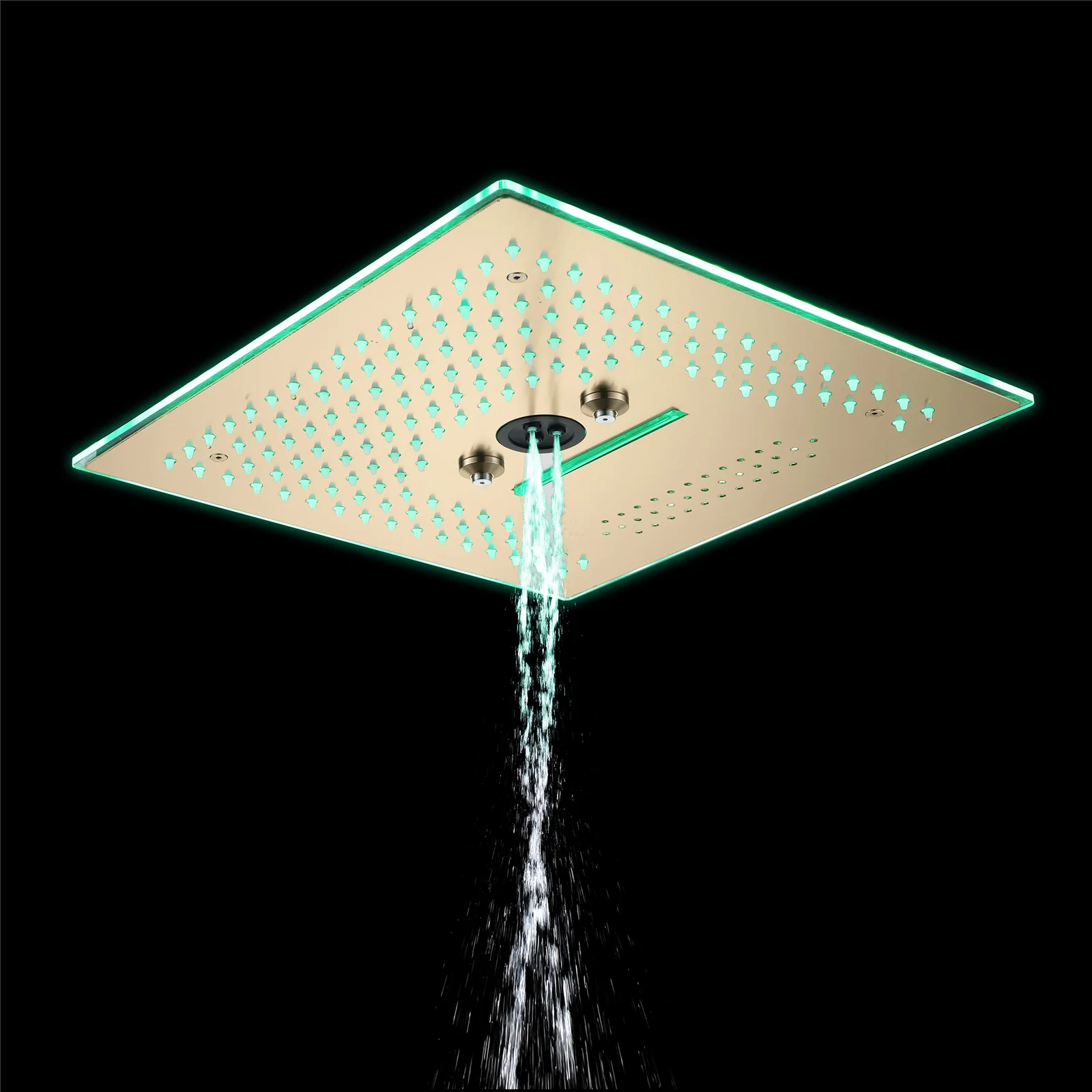 16-Inch Rainfall Waterfall Mist Water Column Flush Mount Shower Faucet Set with 6-Way Thermostatic Control, 64-Color LED, Bluetooth Music, Rainfall-Waterfall-Mist Features, Rotating Hydro Jet, and Body Jets - Image 22