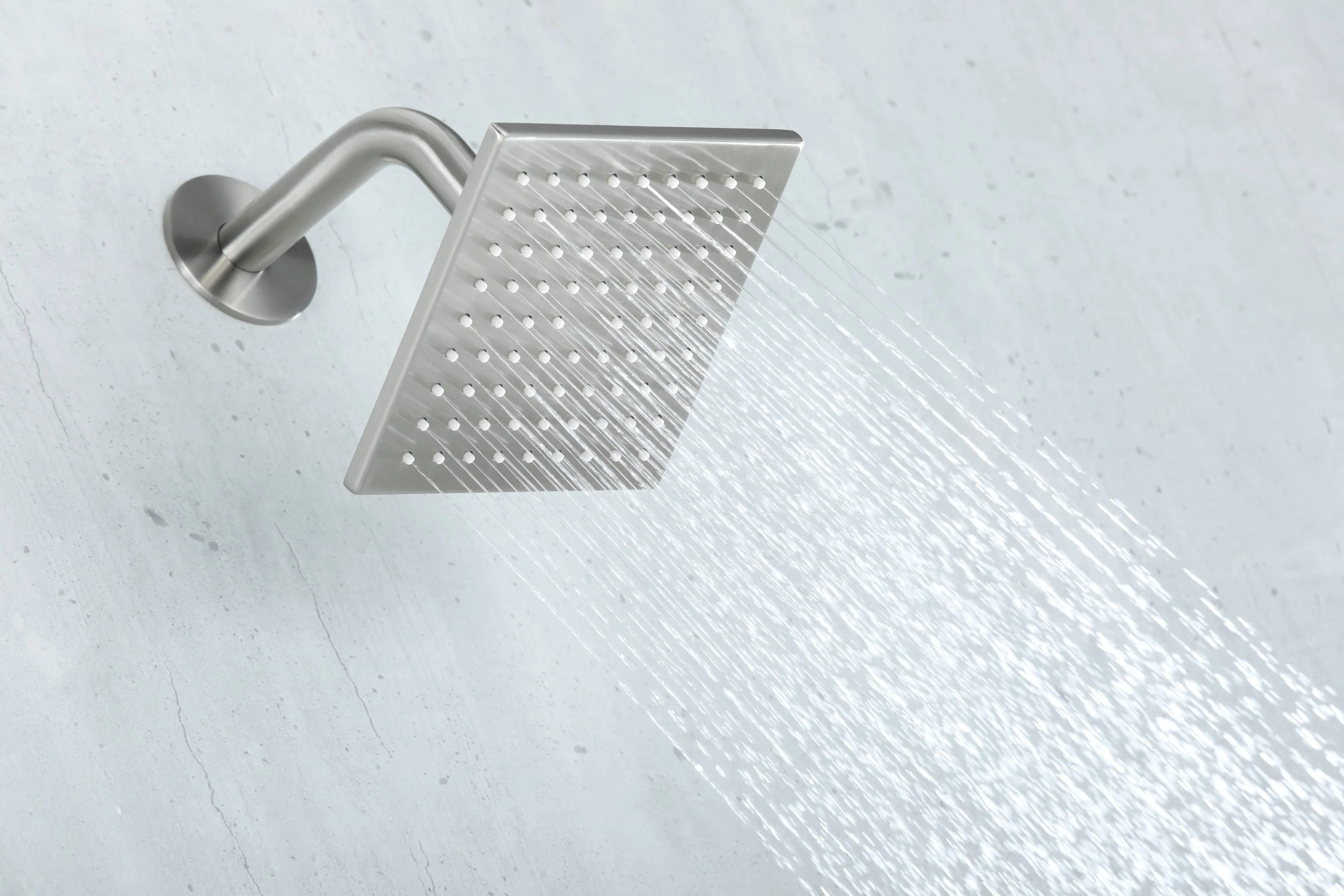 20" Brushed Nickel Rainfall Shower System: Ceiling/Flush-Mounted, Thermostatic Shower Faucet, 6" Regular Head - Image 9
