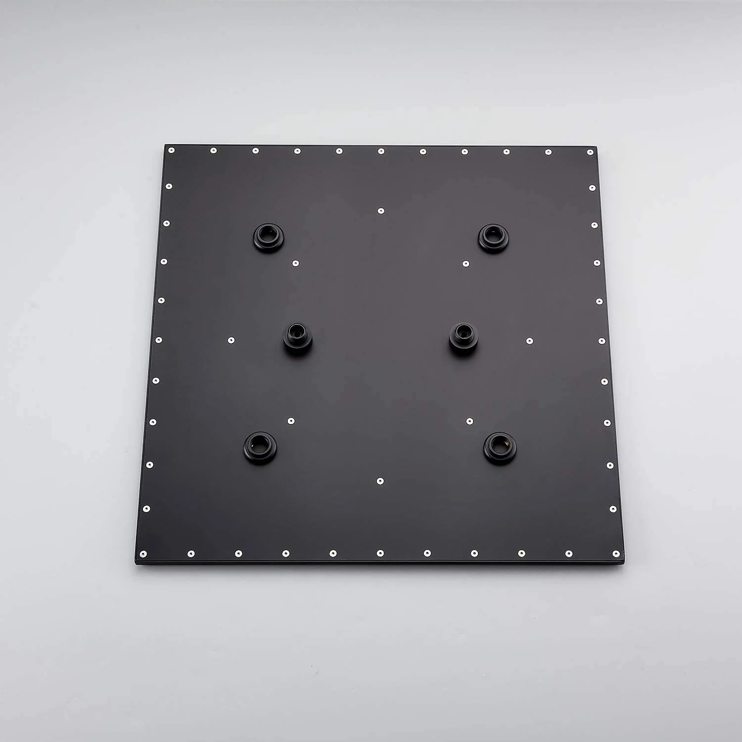 20inch LED Rainfall matte black 3 way digital thermostatic shower faucet with sliding bar and 2inch body jets - Image 3