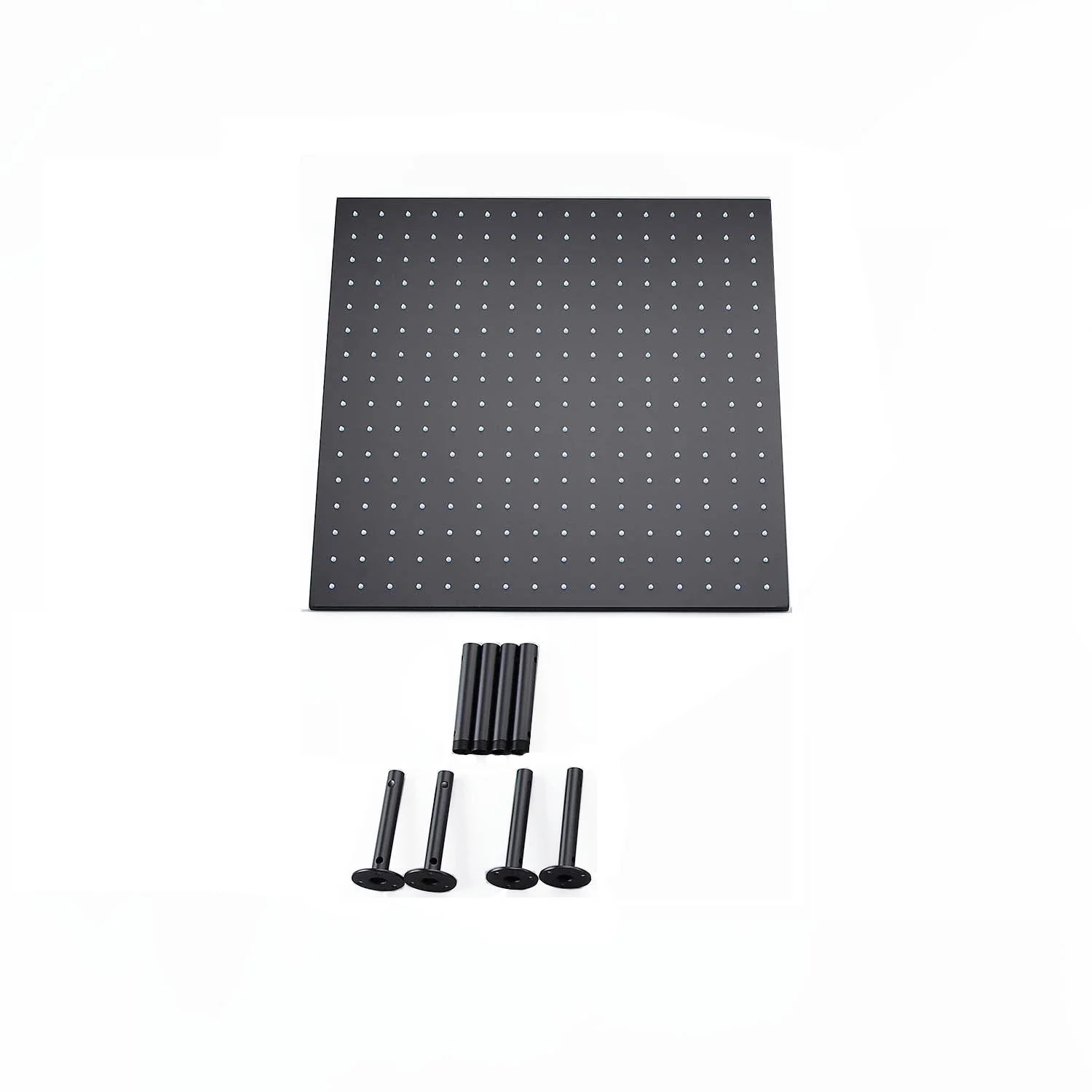 20inch LED Rainfall matte black 3 way digital thermostatic shower faucet with sliding bar and 2inch body jets - Image 4