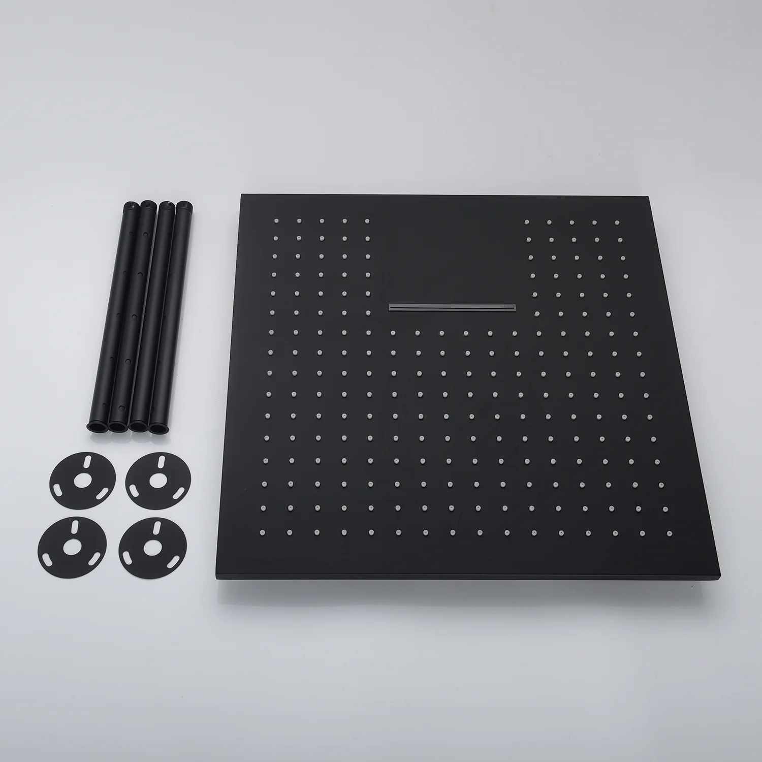 20inch matte black ceiling mount rainfall waterfall shower systems 3 way digital thermostatic valve - Image 16