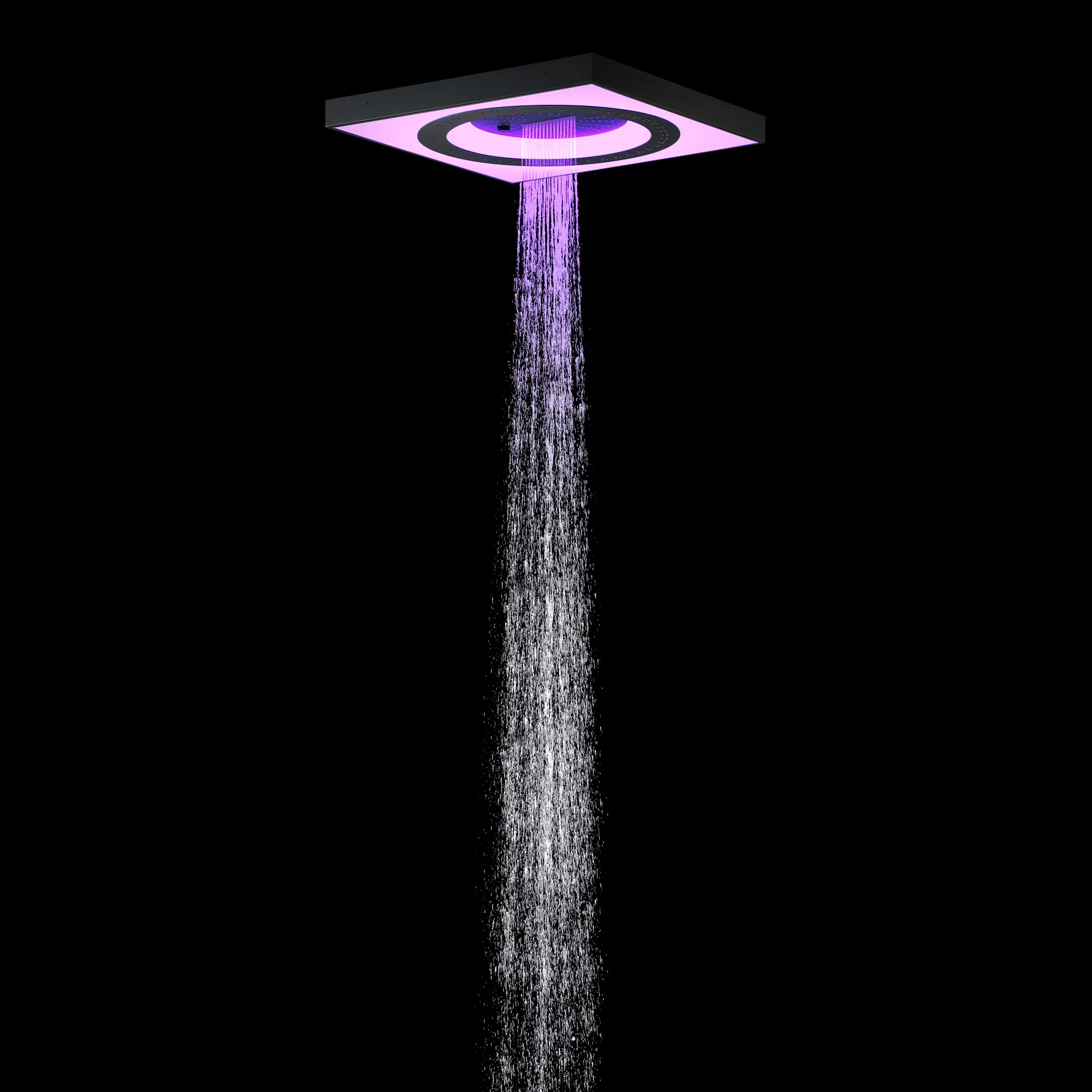 24" 3-Function Flush Mount Shower Head with LED, Bluetooth, 3 Finish Options - Image 11