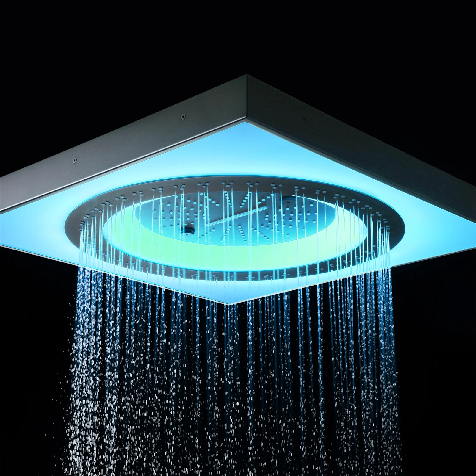 24" 3-Function Flush Mount Shower Head with LED, Bluetooth, 3 Finish Options - Image 25