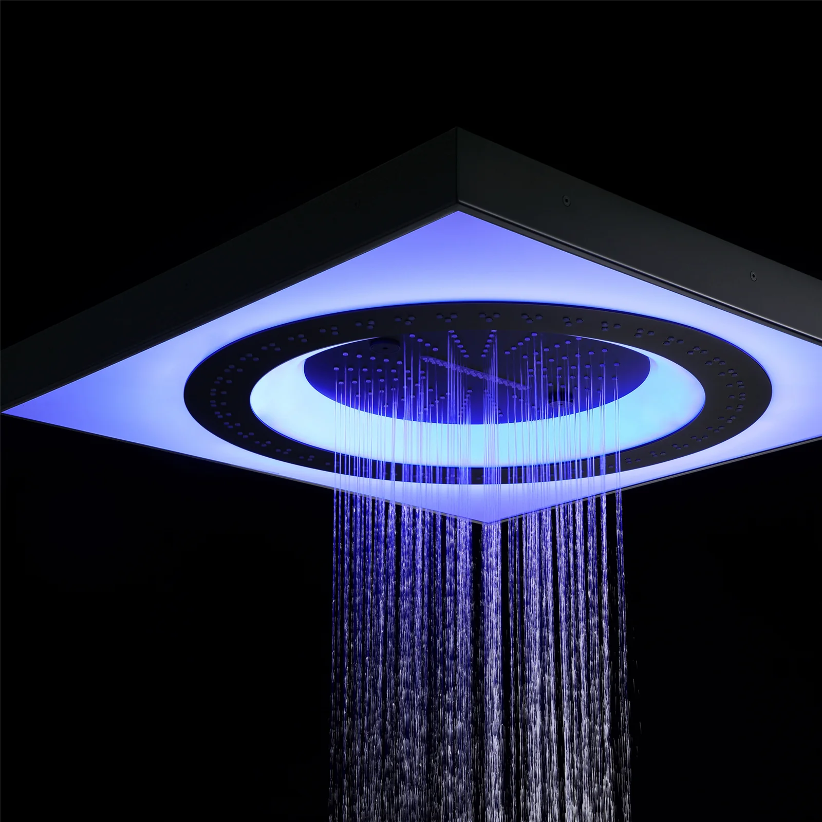 24" 3-Function Flush Mount Shower Head with LED, Bluetooth, 3 Finish Options - Image 4