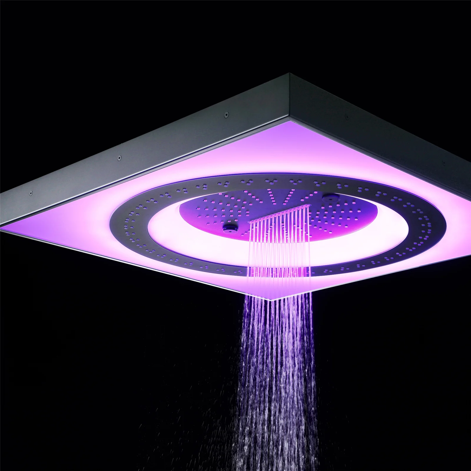 24" Flush Mount Shower Head with 9-Way Digital Faucet, Dual 6" Regular Heads, 6 Body Jets and Dual Handle Wands - Image 17