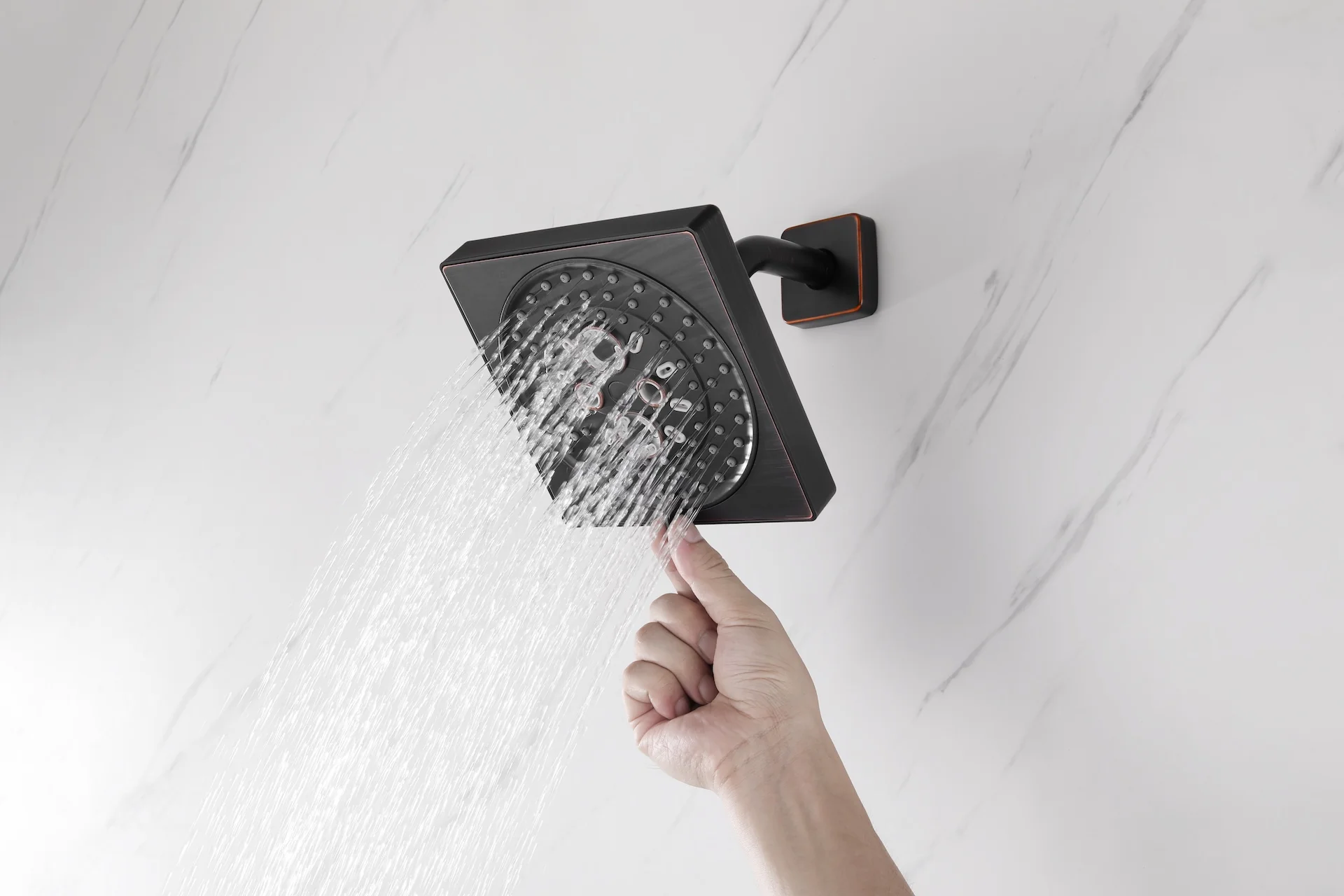 3 Way Thermal Digital Touchscreen Shower Faucet with regular head and rainfall head,Handle Shower - Image 17