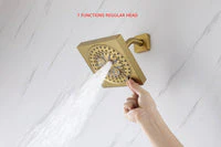 6" Wall Mount High Pressure Shower Head with 20" Flush Mount LED Rainfall Head: 3-Way Touch Digital Thermostatic System - Image 7