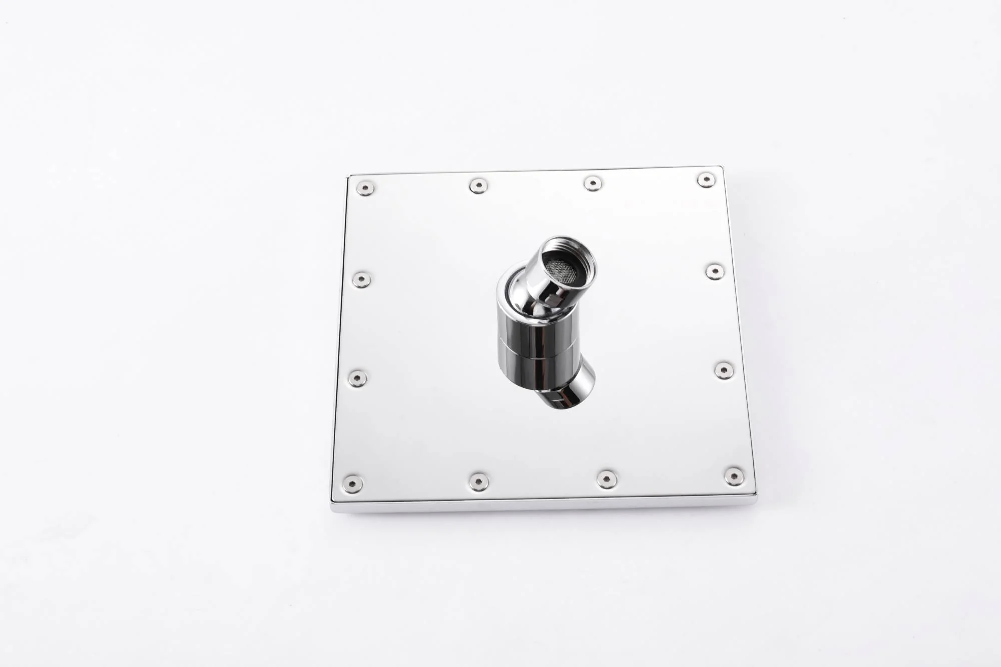 64 LED colors chrome music led flushed in 23x15inch shower head 4 way thermostatic valve that each function run at the same time and separately - Image 16