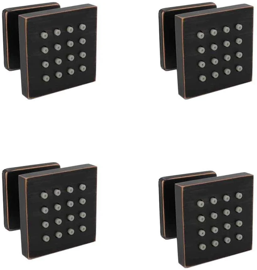 64 LED light Bluetooth Music 20-inch Rainfall Waterfall Flush Mounted Oil Rubbed Bronze 7-Way Thermostatic Shower Faucet System With Dual Regular Heads And Dual Handle Wands And 6 Body Jets - Image 17