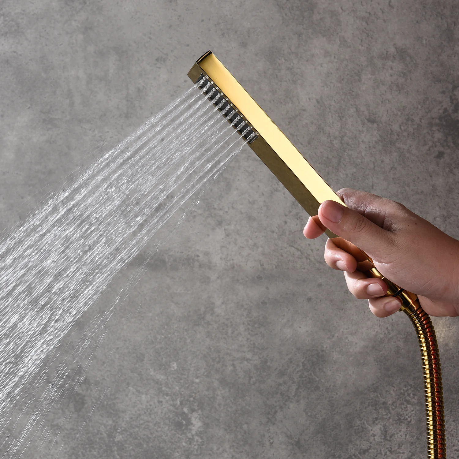 12 Inch or 20 inch Ceiling mounted Polished Gold Shower System Rough-in Valve Body and Trim - Image 4