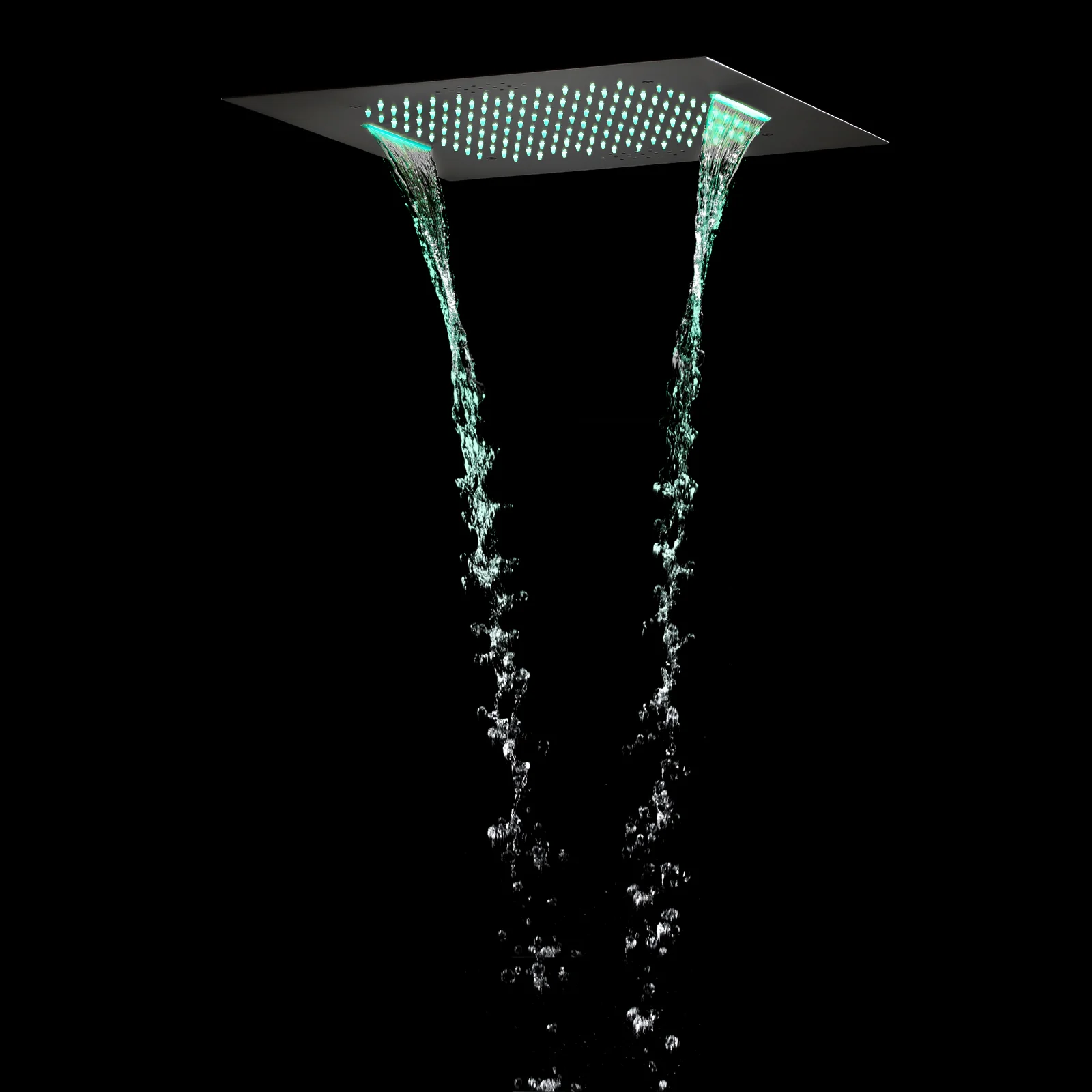 20-inch Bluetooth Music LED 6-Way Digital Thermostatic Shower  System with Waterfall,Dual Handle Wands, Regular Head - Image 7