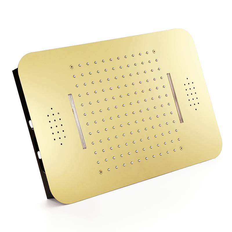 Brushed Gold LED Shower System: 23" x 15" or 20" x 20" Flush Mount with 6-Way Control - Image 16