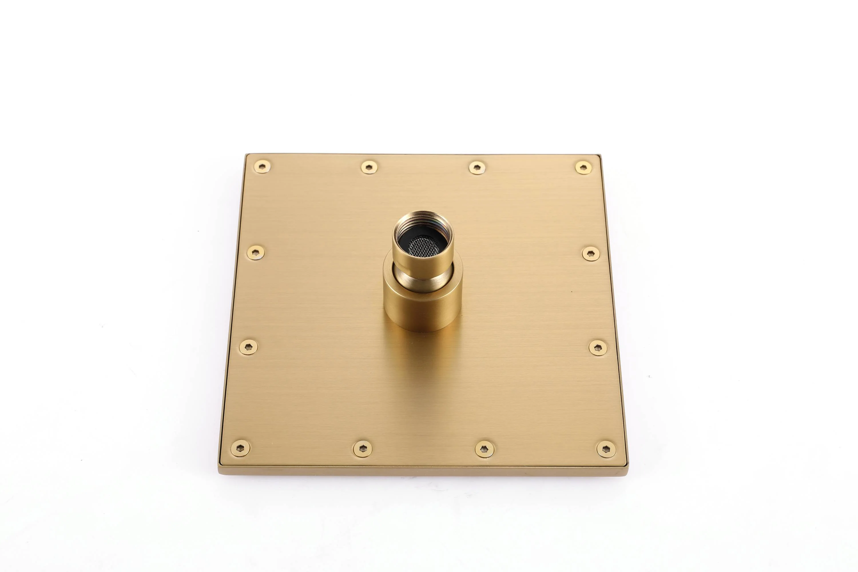 Brushed Gold High Pressure Rainfall Shower Head with 3-Way Thermostatic Shower Faucet - Simultaneous and Independent Functionality - Image 17