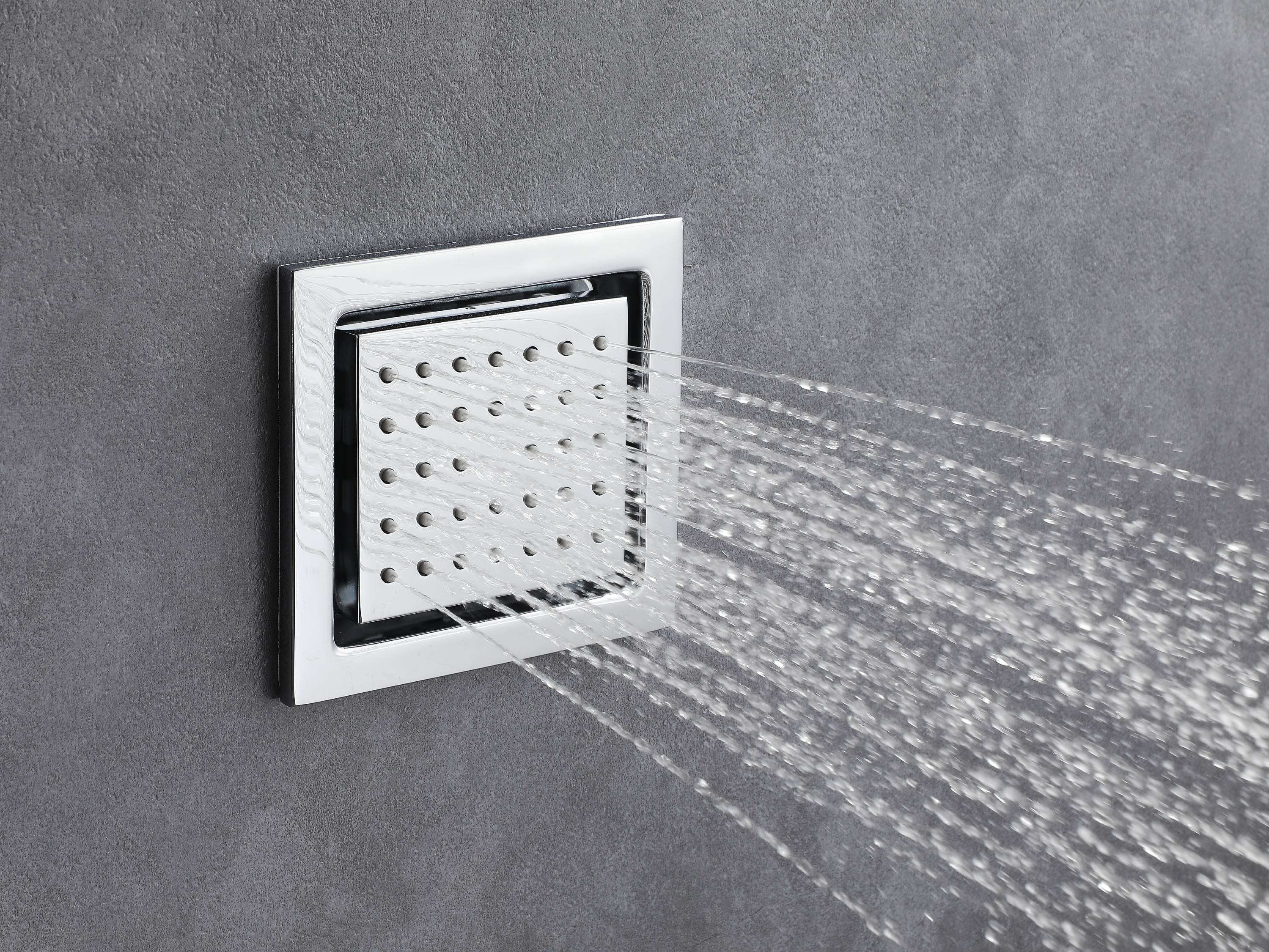 Chrome 35" Bluetooth Music LED Shower System with Waterfall, 6-Way Touch Digital Thermostatic Valve, 3 Body Jets, Regular Head - Image 5