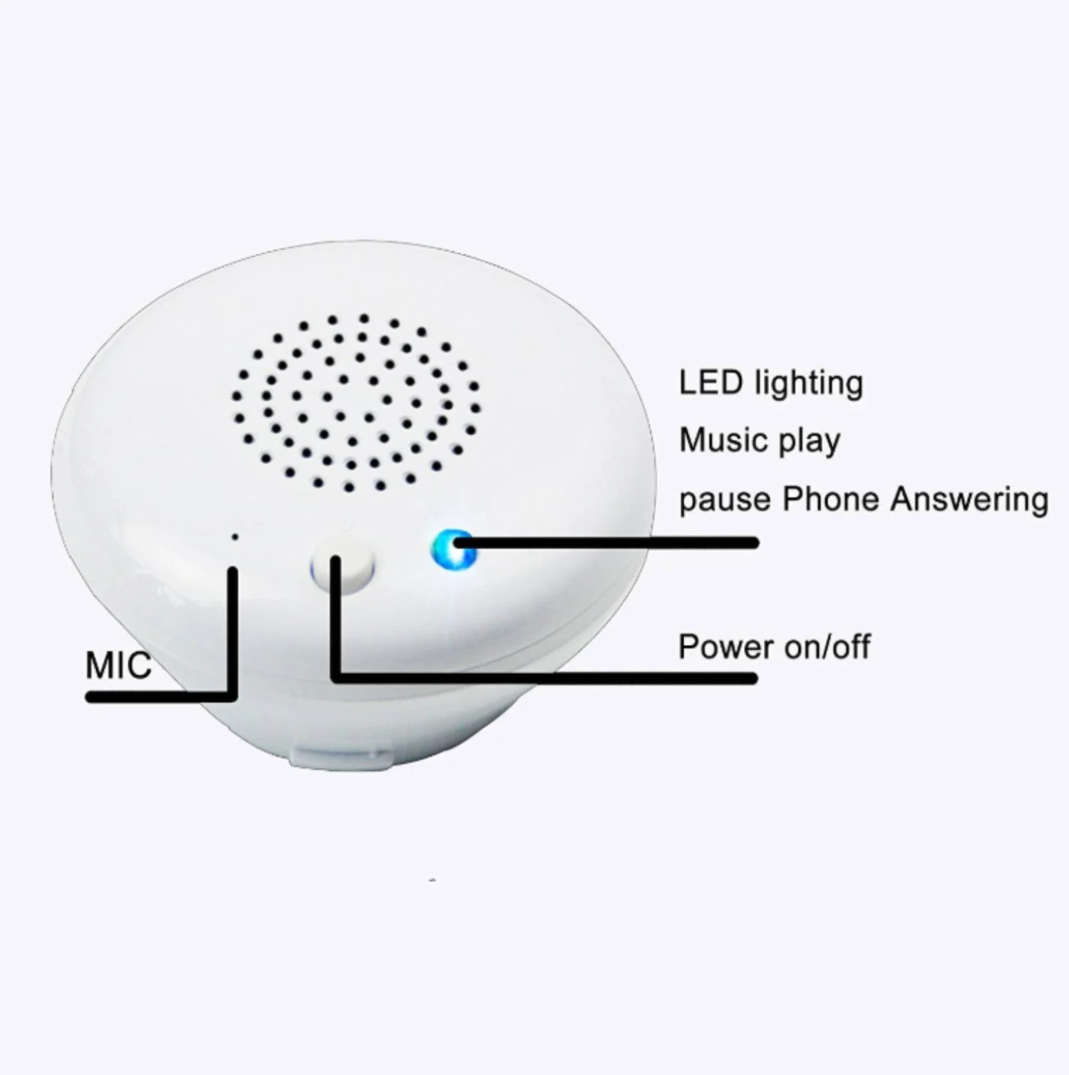 Chrome 8inch wireless music shower head system with single function rough in valve and 4inch handle sprayer - Image 7