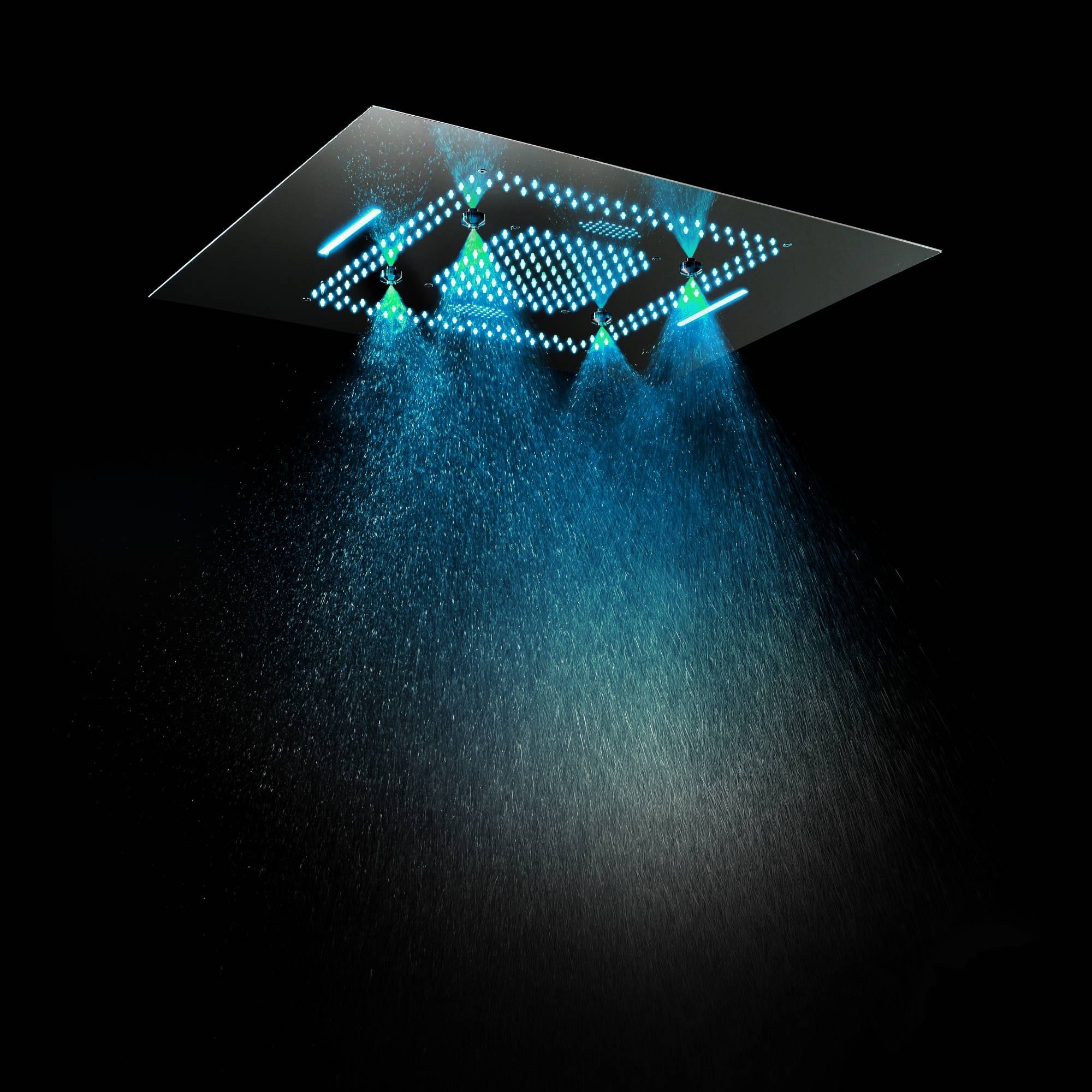 Chrome 31" Rainfall Waterfall Shower Head Faucet with Digital Display, Thermostatic System - Image 9