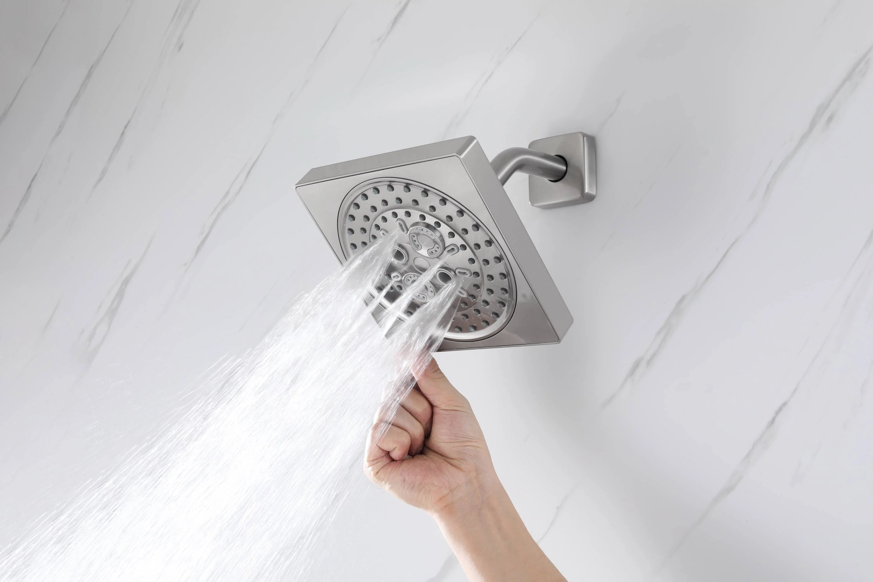 12" Brushed Nickel Thermostatic Shower Faucet: 3-Way Control, LED, Bluetooth Music, Regular Head - Image 19