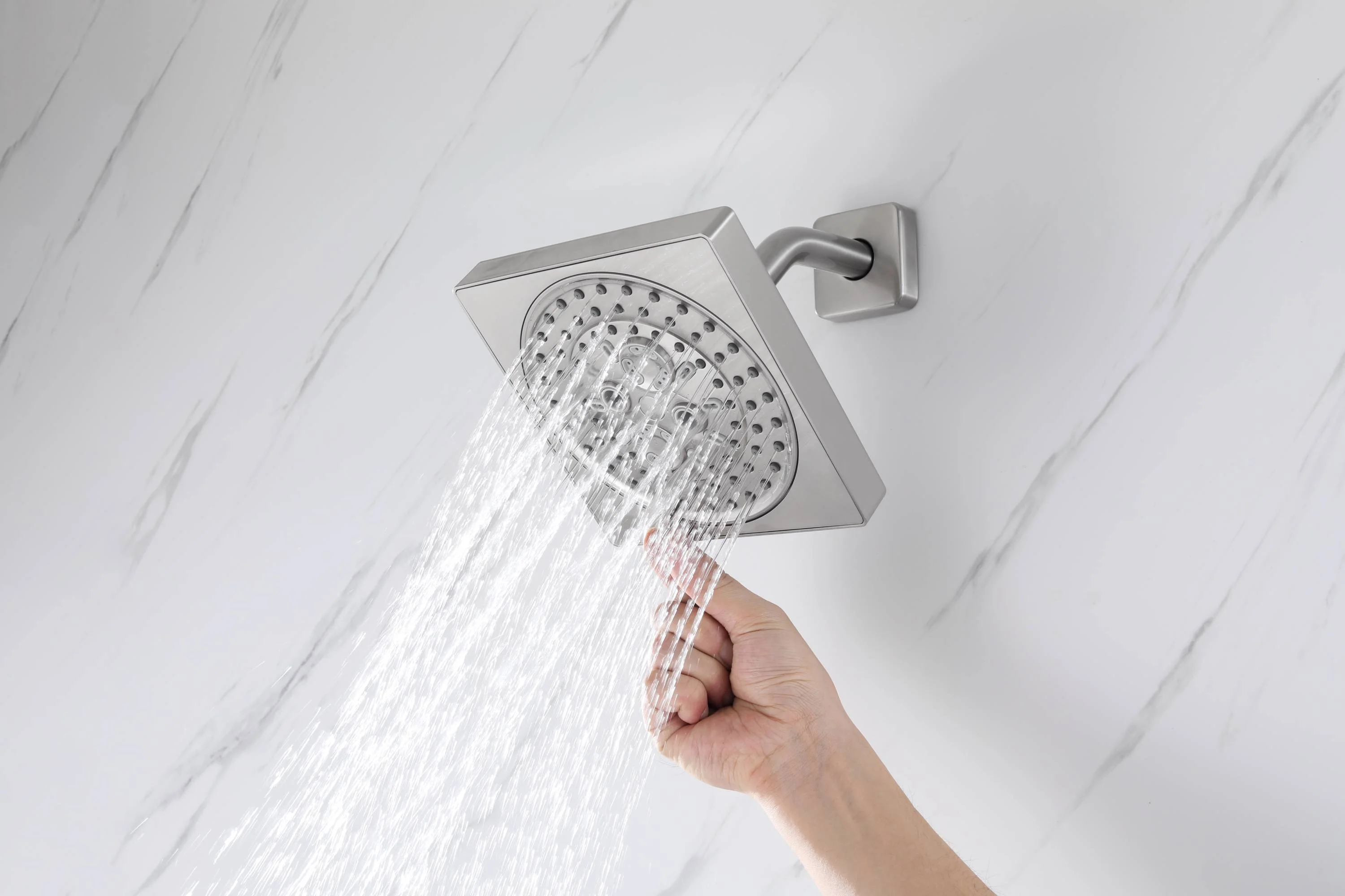 12" Brushed Nickel Thermostatic Shower Faucet: 3-Way Control, LED, Bluetooth Music, Regular Head - Image 20
