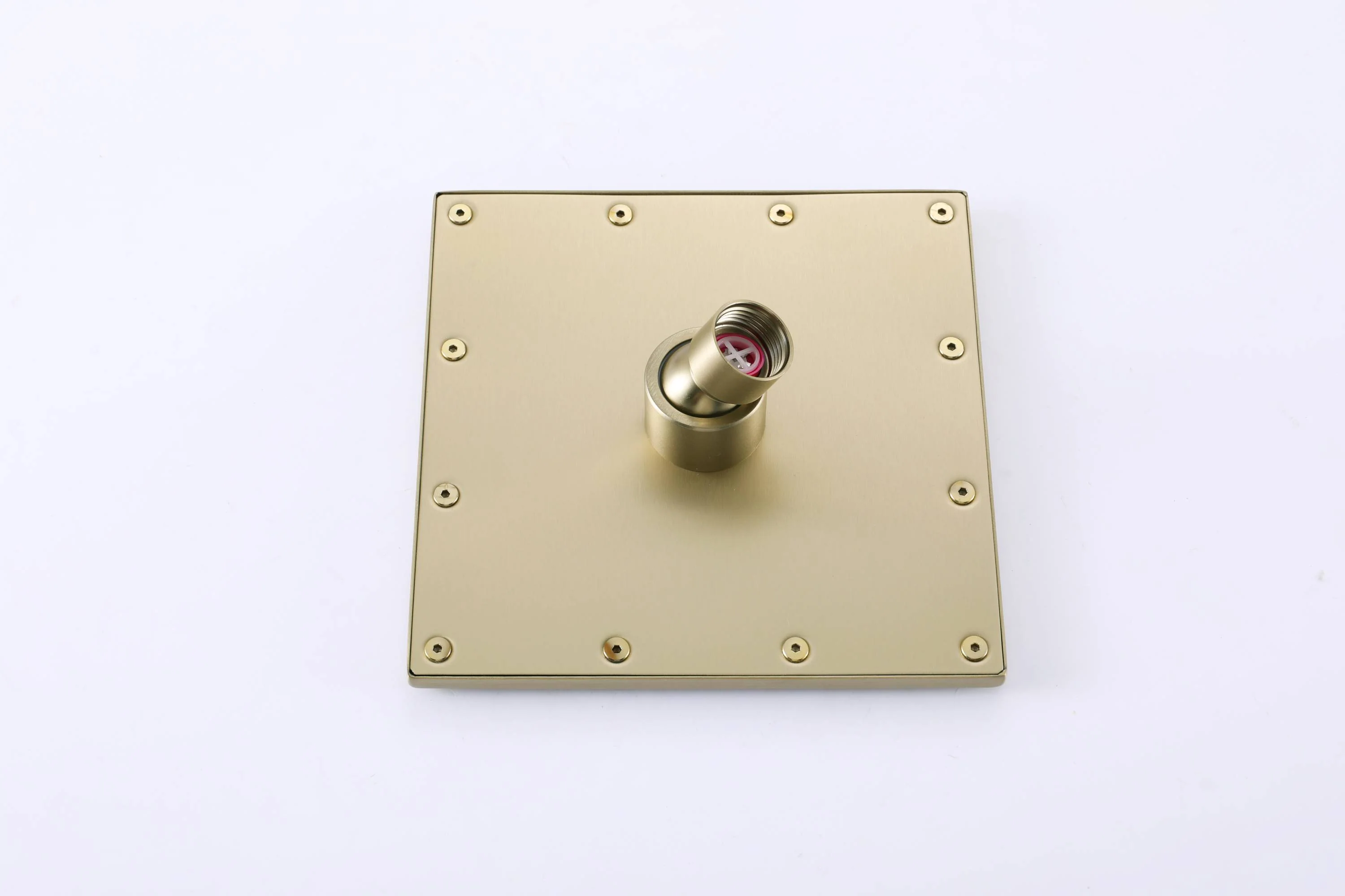 6 Inch Regular shower head wall Mount Brushed Gold two functions Shower System with pressure balance rough in valve and trim - Image 7