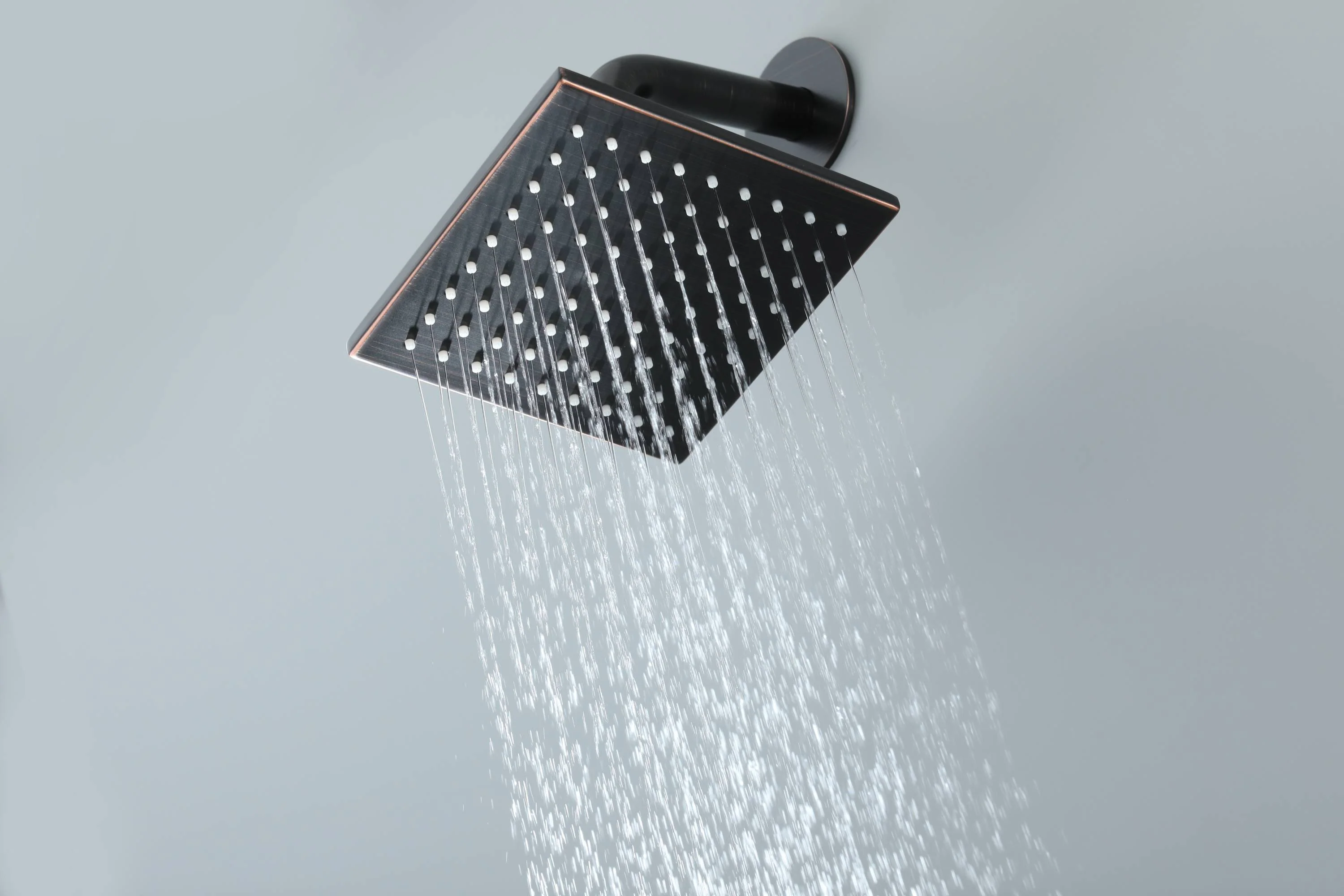 Oil Rubbed Bronze 12-Inch Rainfall Shower Head with 3-Way Thermostatic Faucet System and High-Pressure Regular Shower Head - Image 5