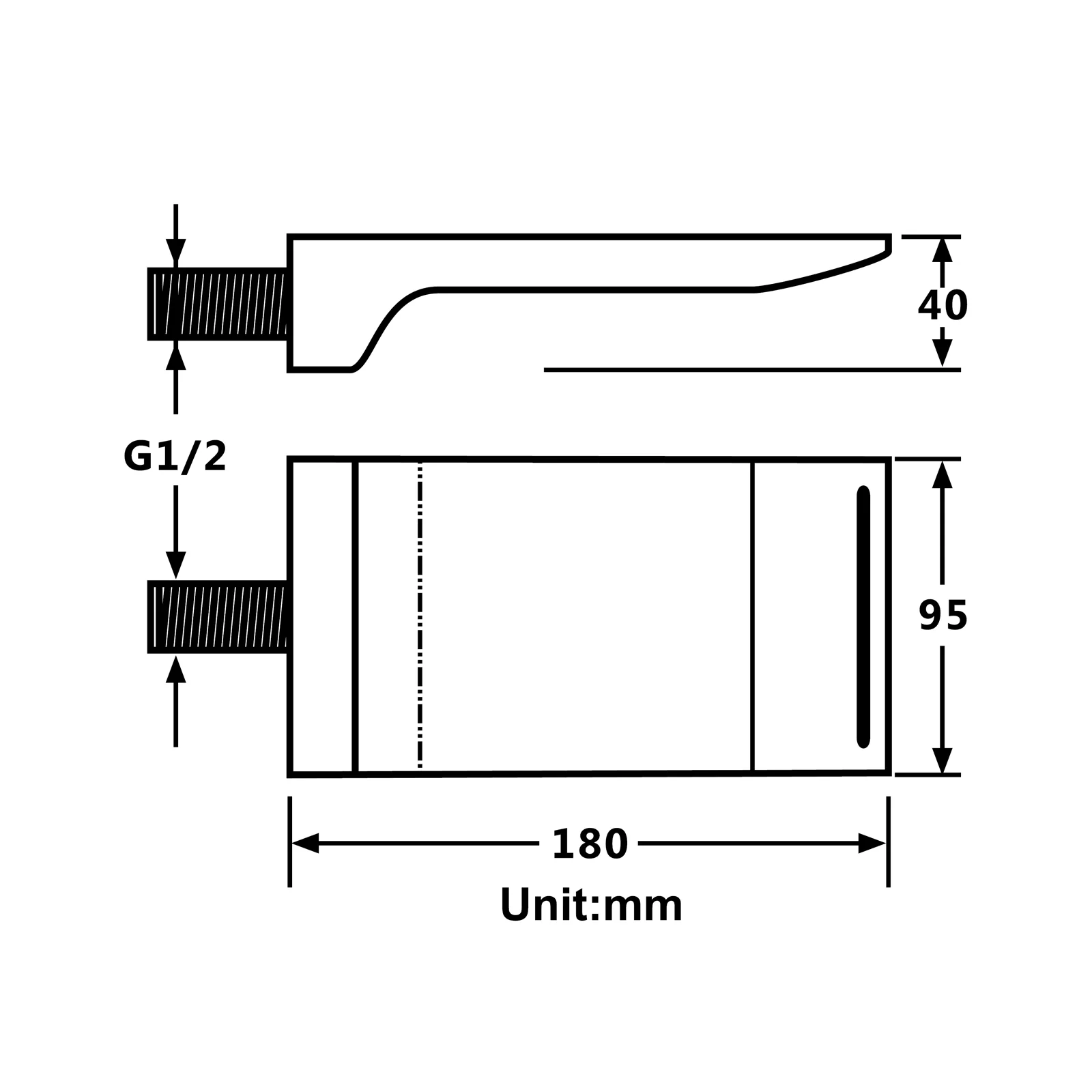 12-Inch Rose Gold Wall Mounted Two-Way Pressure Balance Shower System with Waterfall Tub Spout - Image 9