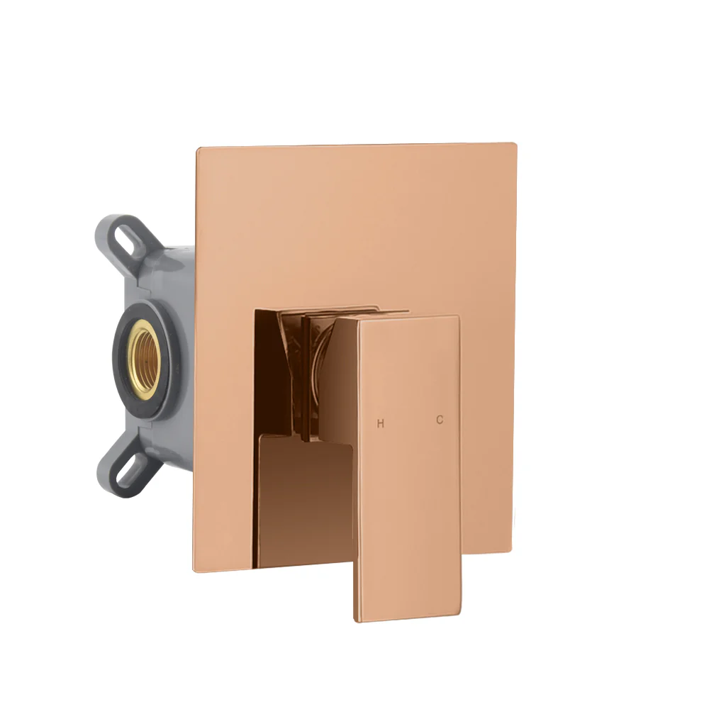 High Water Pressure 6-Inch Rose Gold Wall Mounted Single Function Pressure Balance Shower Faucet with Regular Head - Image 3