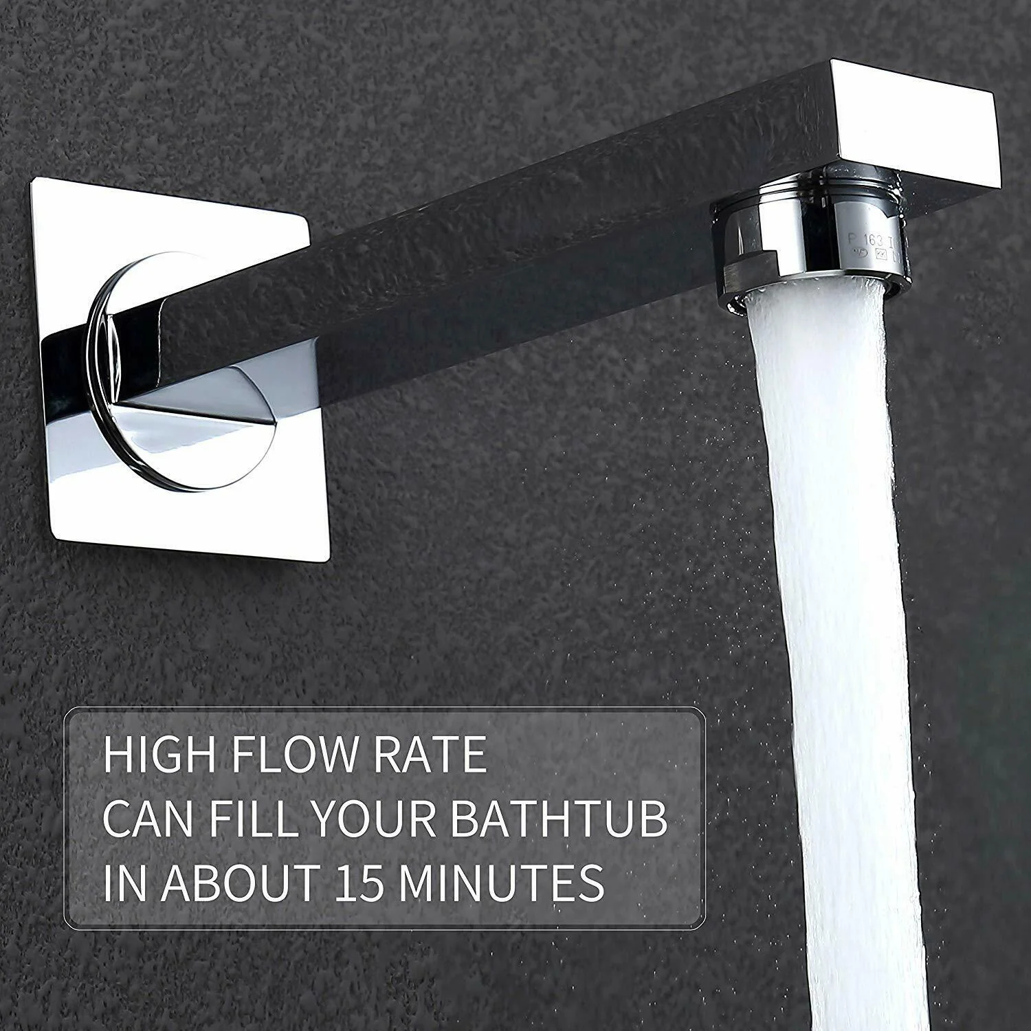 20-Inch or 24-Inch Chrome Rainfall Shower Faucets with Tub Spout - 3-Way Functionality and 3-Color LED Lights - Image 5