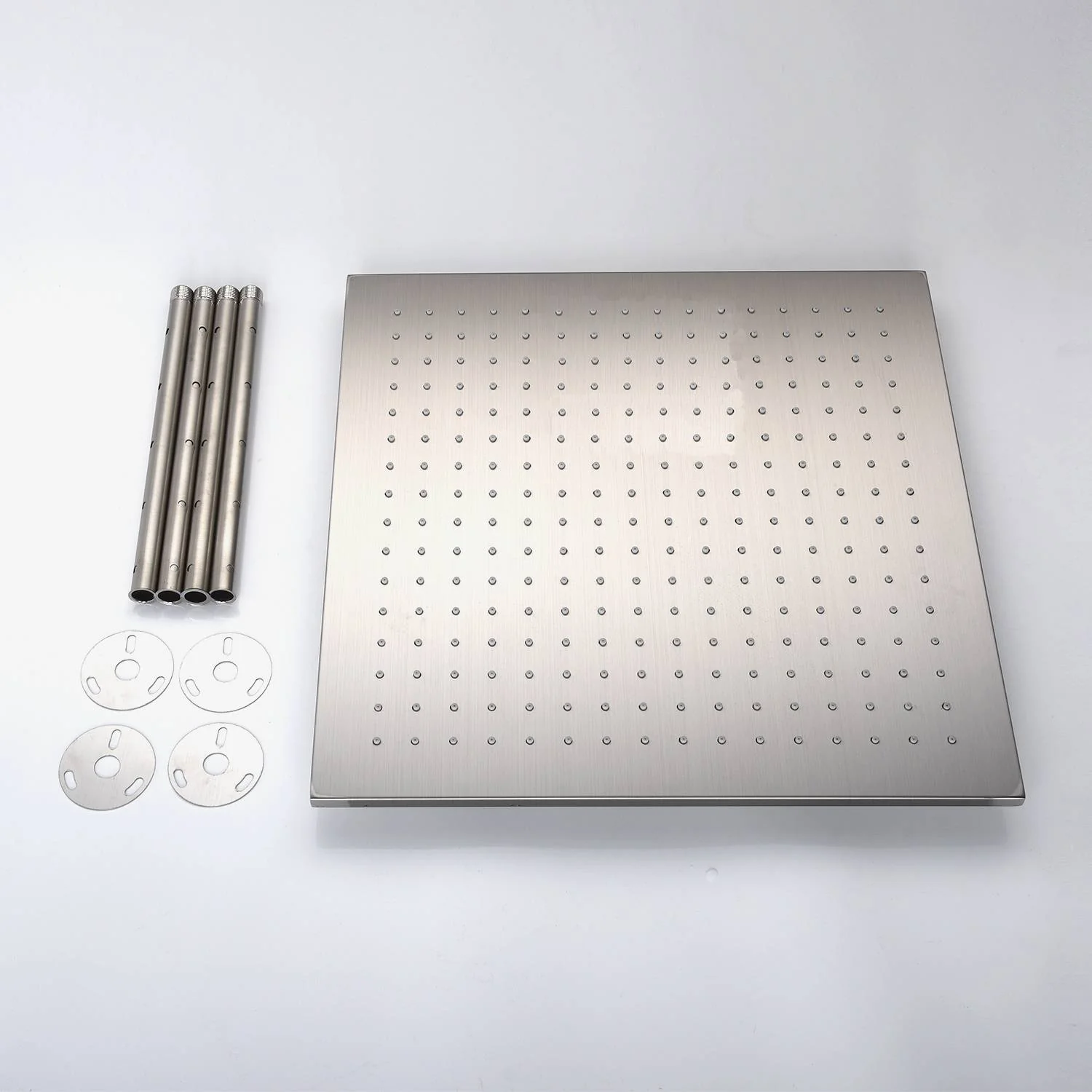 20" Brushed Nickel Rainfall Shower System: Ceiling/Flush-Mounted, Thermostatic Valve, 6 Jets, 6" Regular Head - Image 14