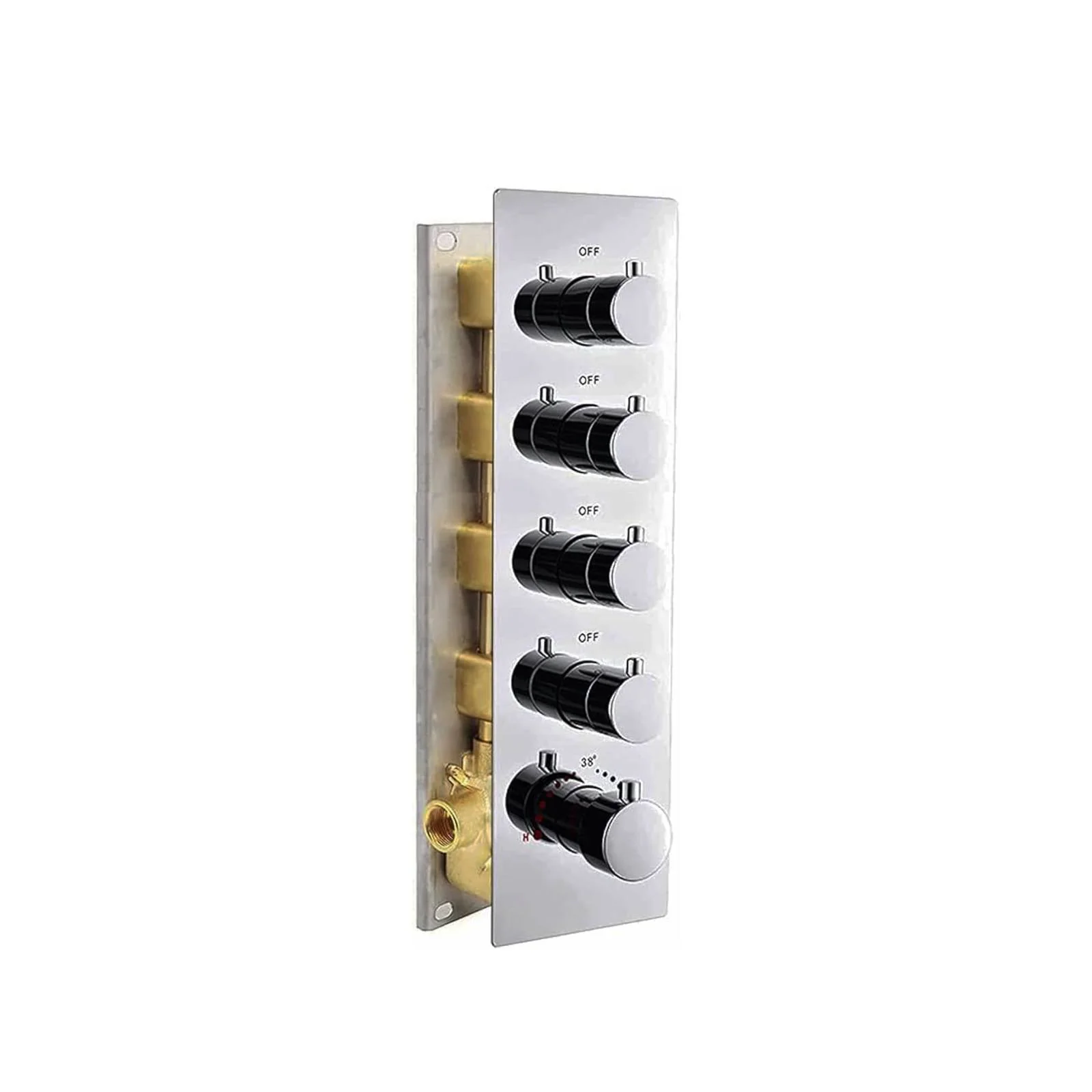 4  way thermostatic  rough in valve with trim,5 finishing colors available - Image 5