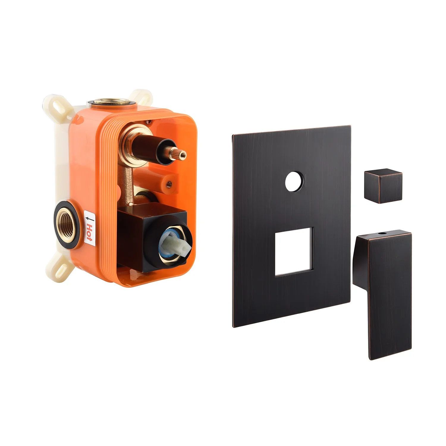 20-Inch Ceiling Mounted Oil Rubbed Bronze 2-Way Shower Faucet - Image 5