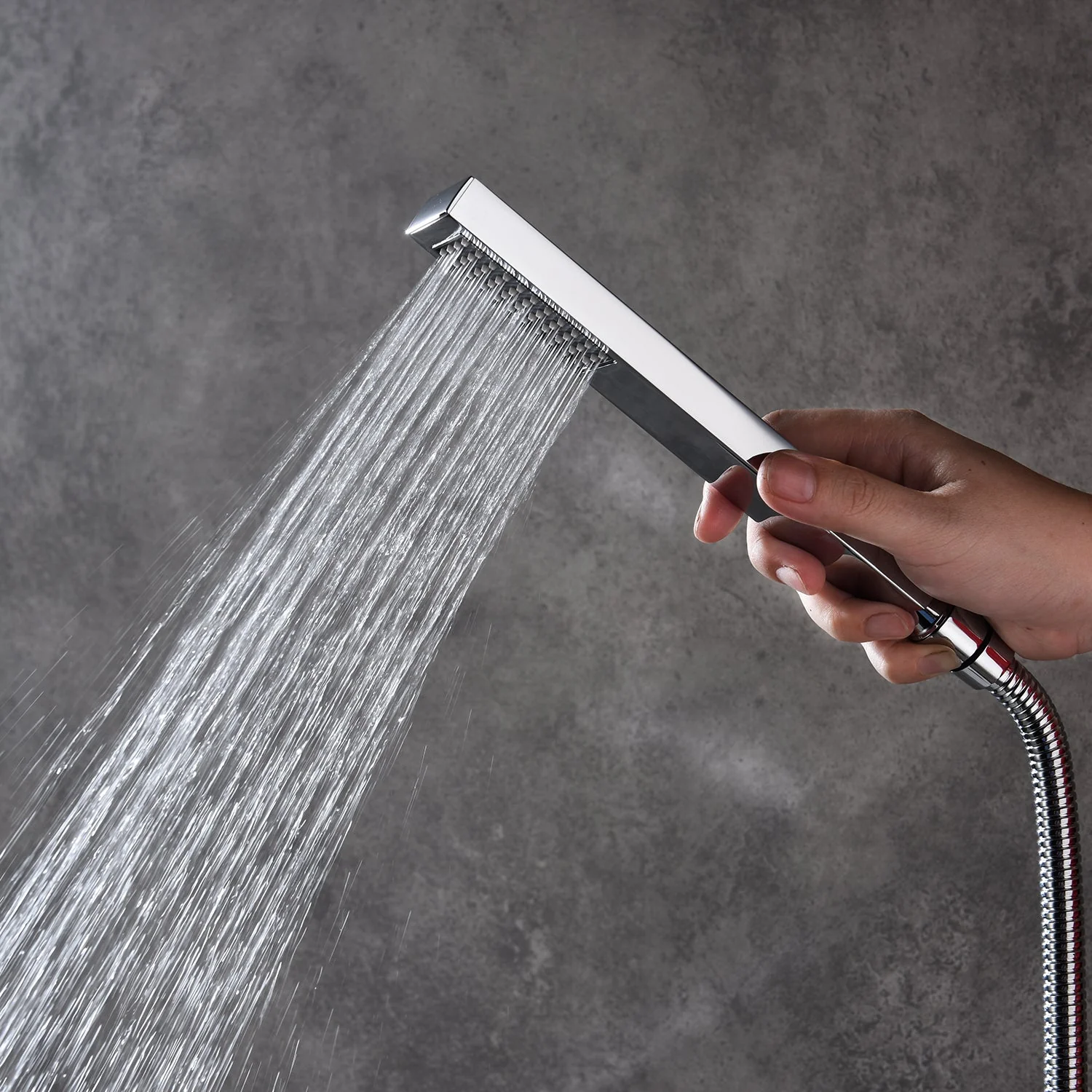 20-Inch Ceiling-Mounted Chrome Thermostatic 6-Way Shower System: Rainfall, Waterfall, Body Jets, Dual Regular Heads, and Handheld Wand - Image 3