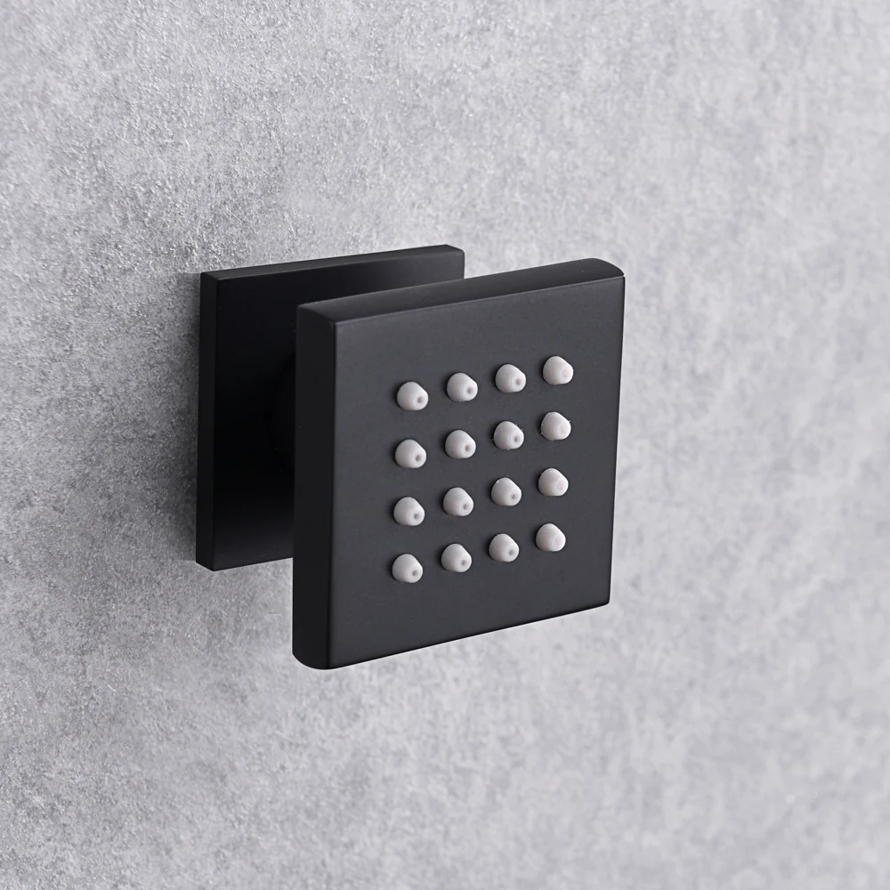 Matte Black 20" or 24" Ceiling-Mounted 3-Way Thermostatic Shower Faucet - Image 5