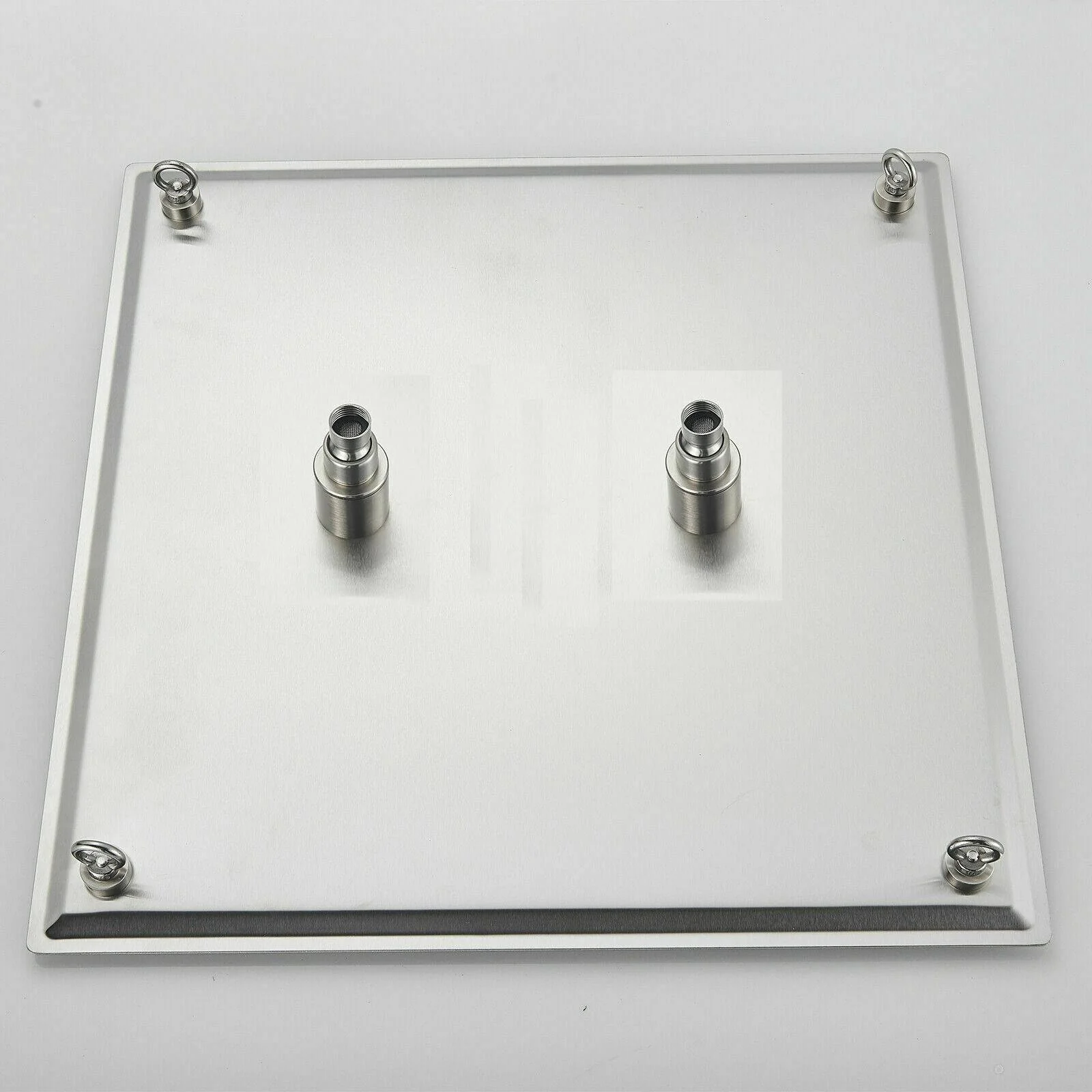 Dual 20 inch chrome ceiling mount rainfall shower systems 4 way thermostatic valve with 6 body jets - Image 3