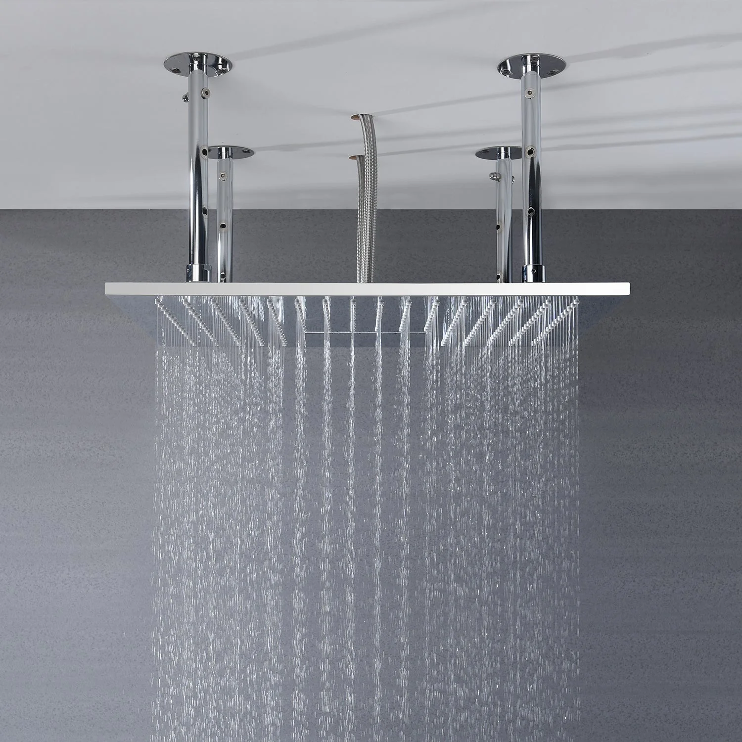 20inch flushed on chrome ceiling mount rainfall waterfall shower systems 3 way thermostatic Shower Faucet - Image 7