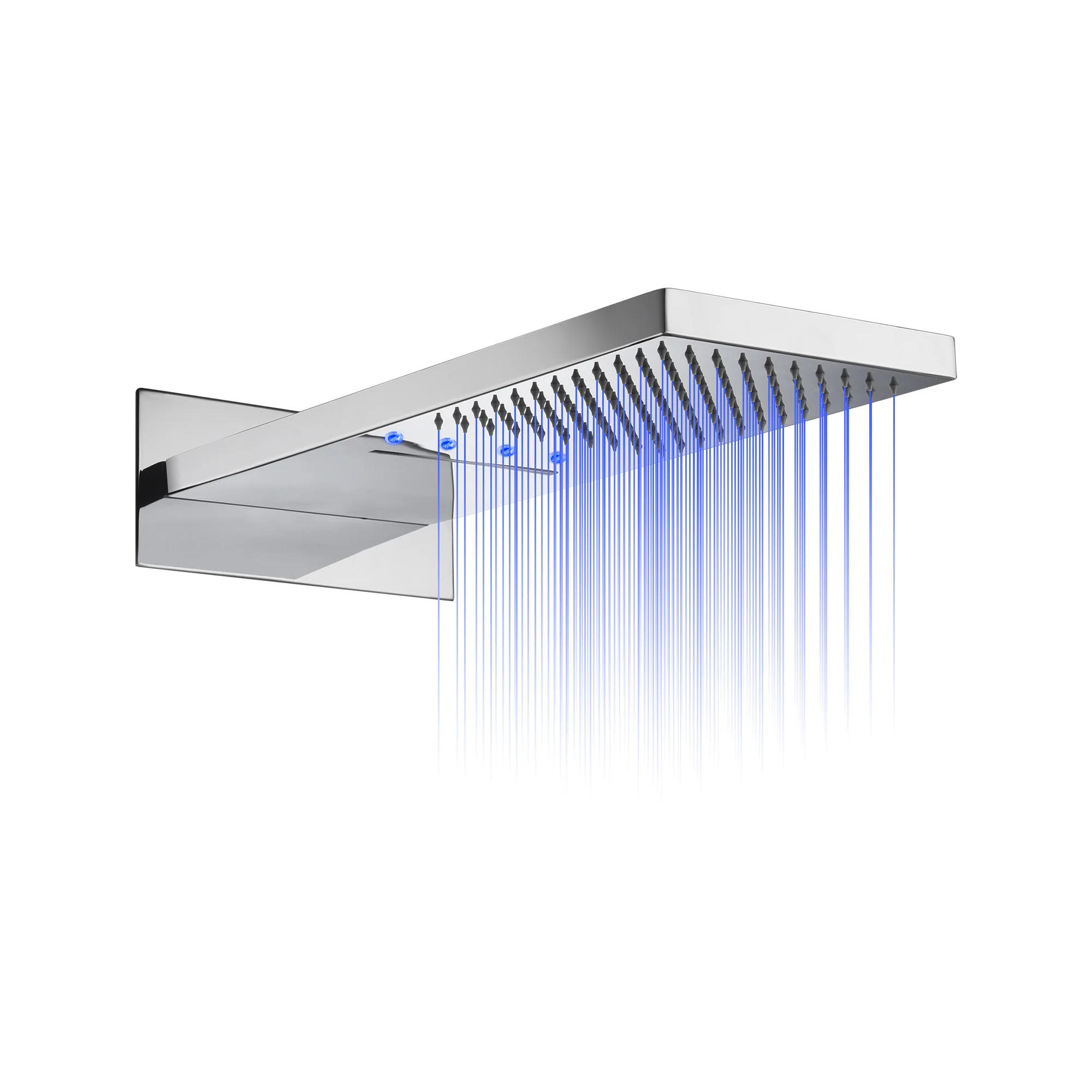 Rainfall waterfall 22'' chrome 3 Way digital display Thermostatic Shower Faucet system with sliding bar - Image 7