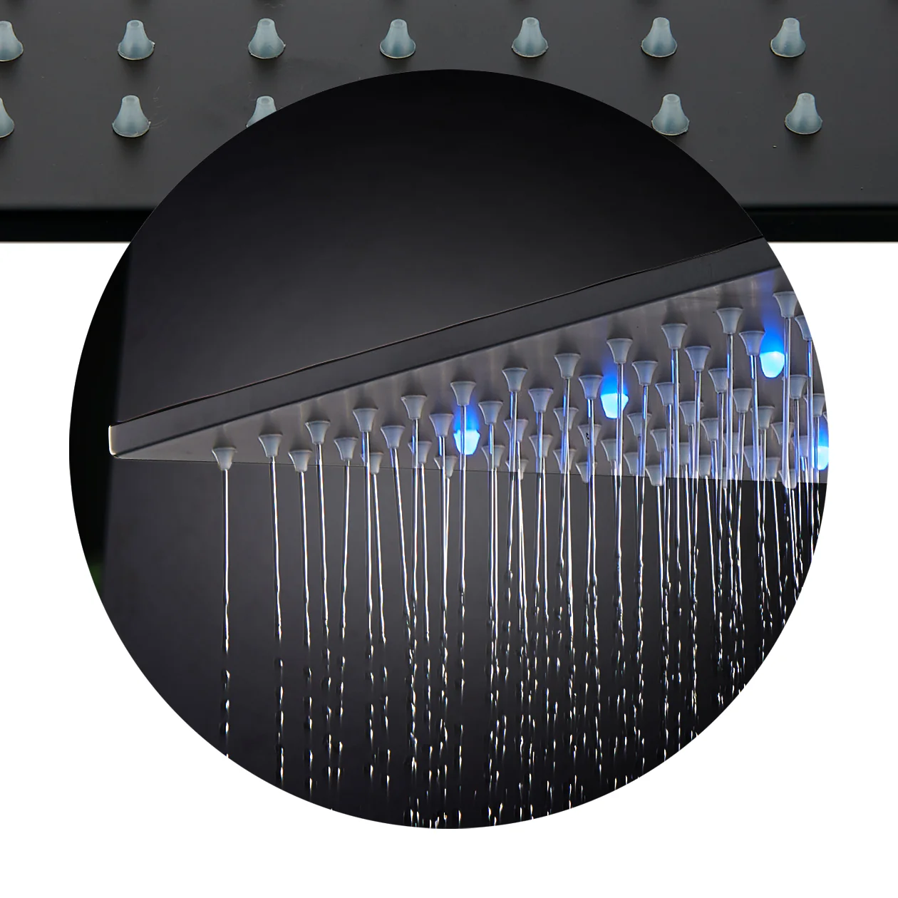 Matte Black LED 3-Way Digital Shower Faucet: 12" or 16" with Rain Head and Tub Spout - Image 6