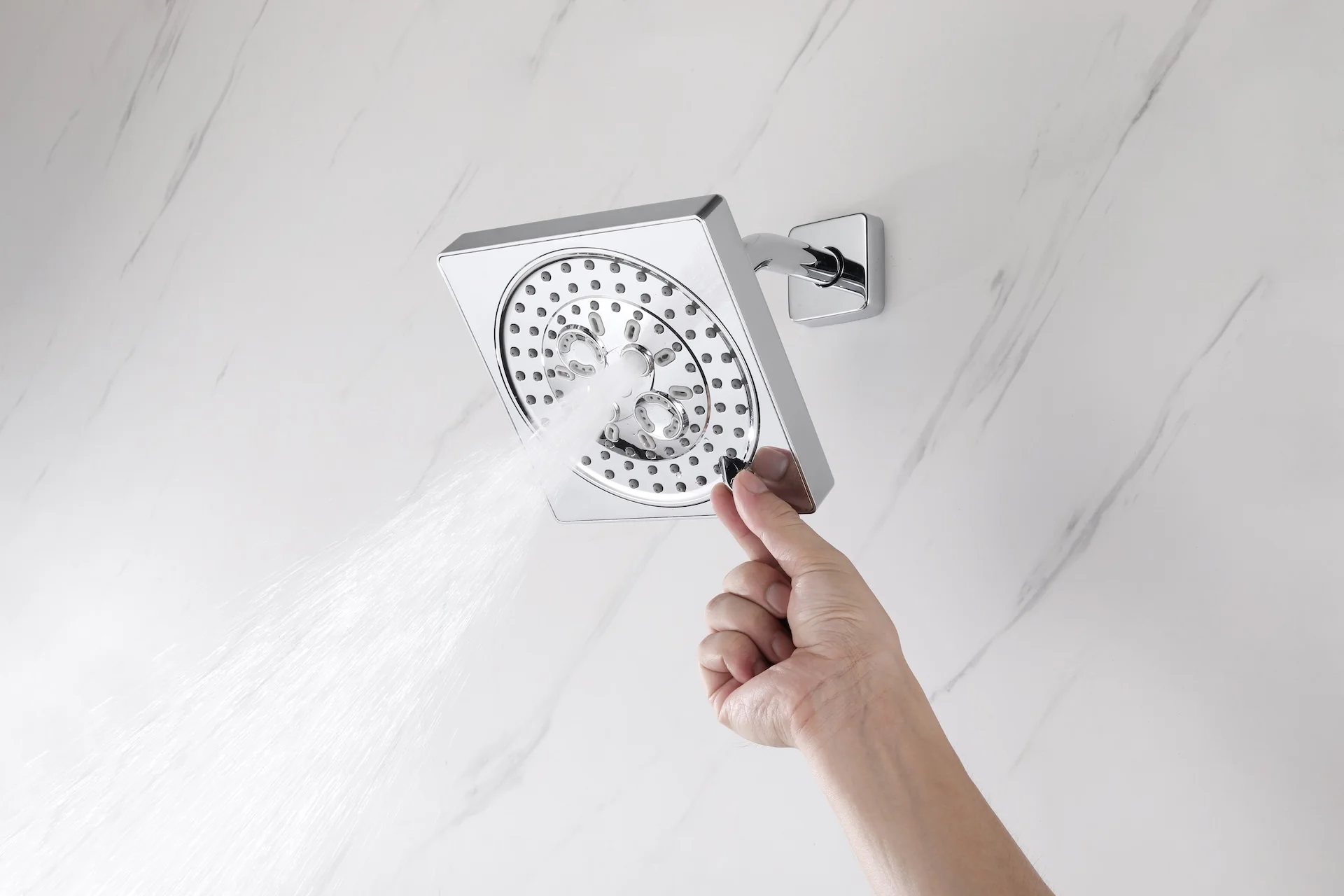 6" Regular Shower Head with Top Rainfall Shower Head - 3-Way Digital Thermostatic System - Image 27