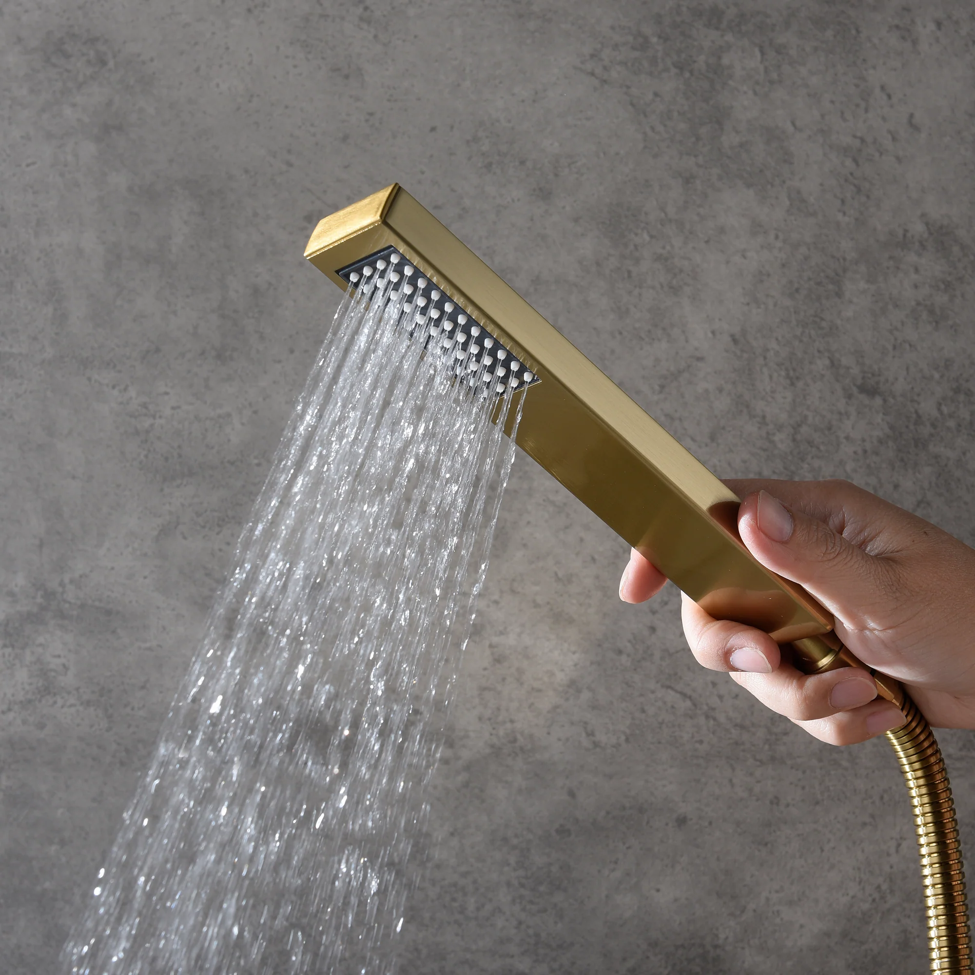 Brushed Gold 12 Inch or 16 inch Rain head Ceiling Mount two way pressure balance Shower System with Rough-in Valve Body and Trim - Image 8
