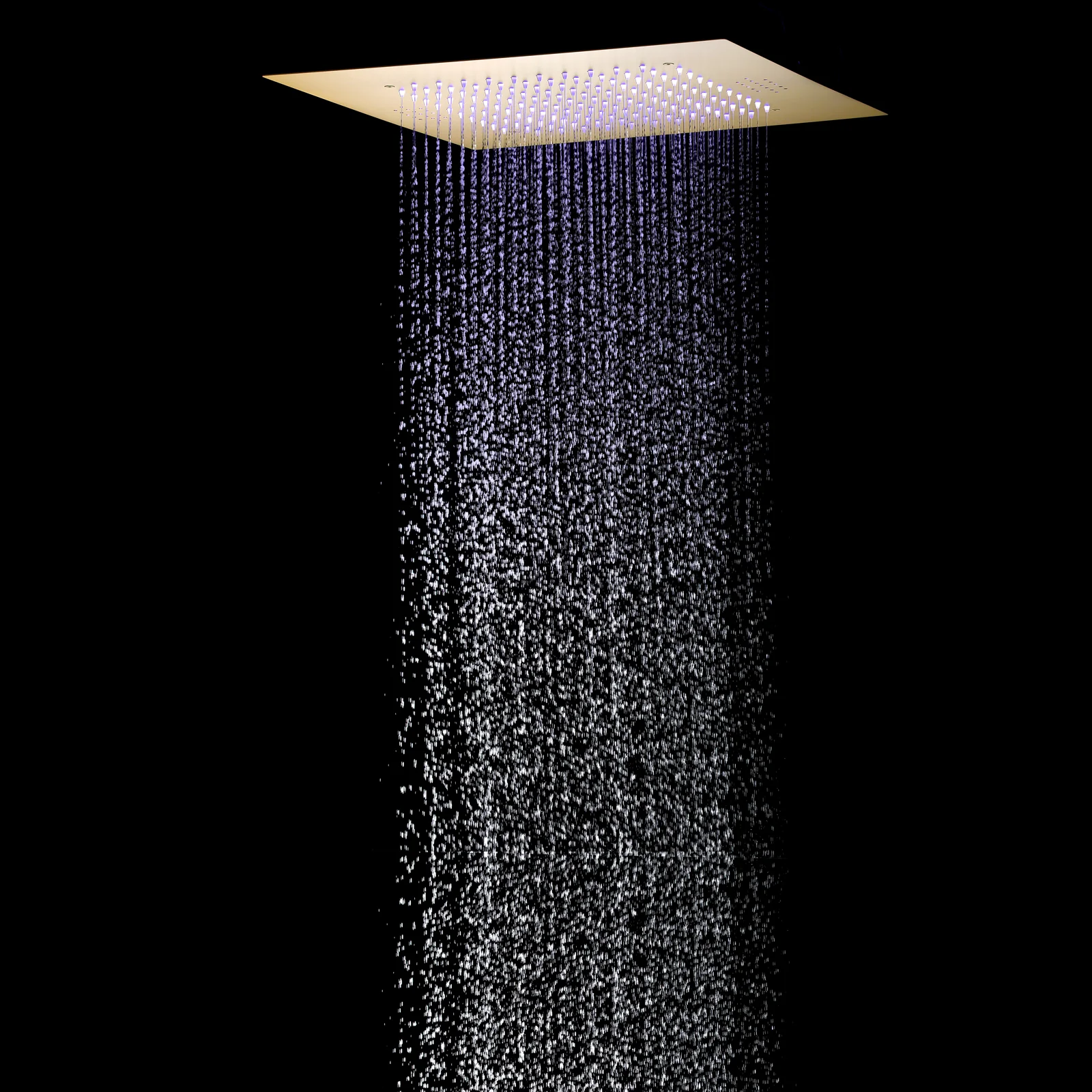 Brushed Gold or Matte Black Or Brushed Nickel 20-Inch Rainfall Shower Head: Bluetooth Music and 64 LED Lights for an Immersive Shower Experience, Flush Mounted for a Sleek Look - Image 7