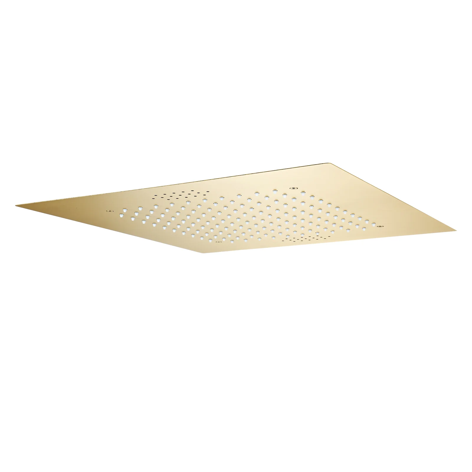 20'' Flush-Mounted Brushed Gold Rain Shower Head with 3-Way Digital Display Thermostatic Faucet, Music, and 64-LED Lights - All Functions Operable Simultaneously or Separately - Image 11