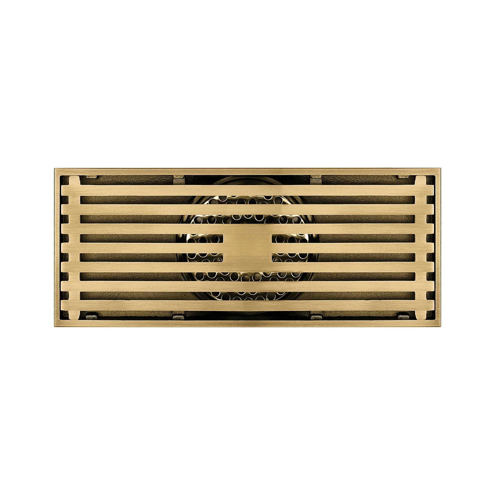 8 x3 Inch or 4 x 4 inch Shower Linear Brushed Gold Drain Rectangular Floor Drain with Accessories Square Hole Pattern Cover Grate Removable Brushed Gold Brass - Image 5
