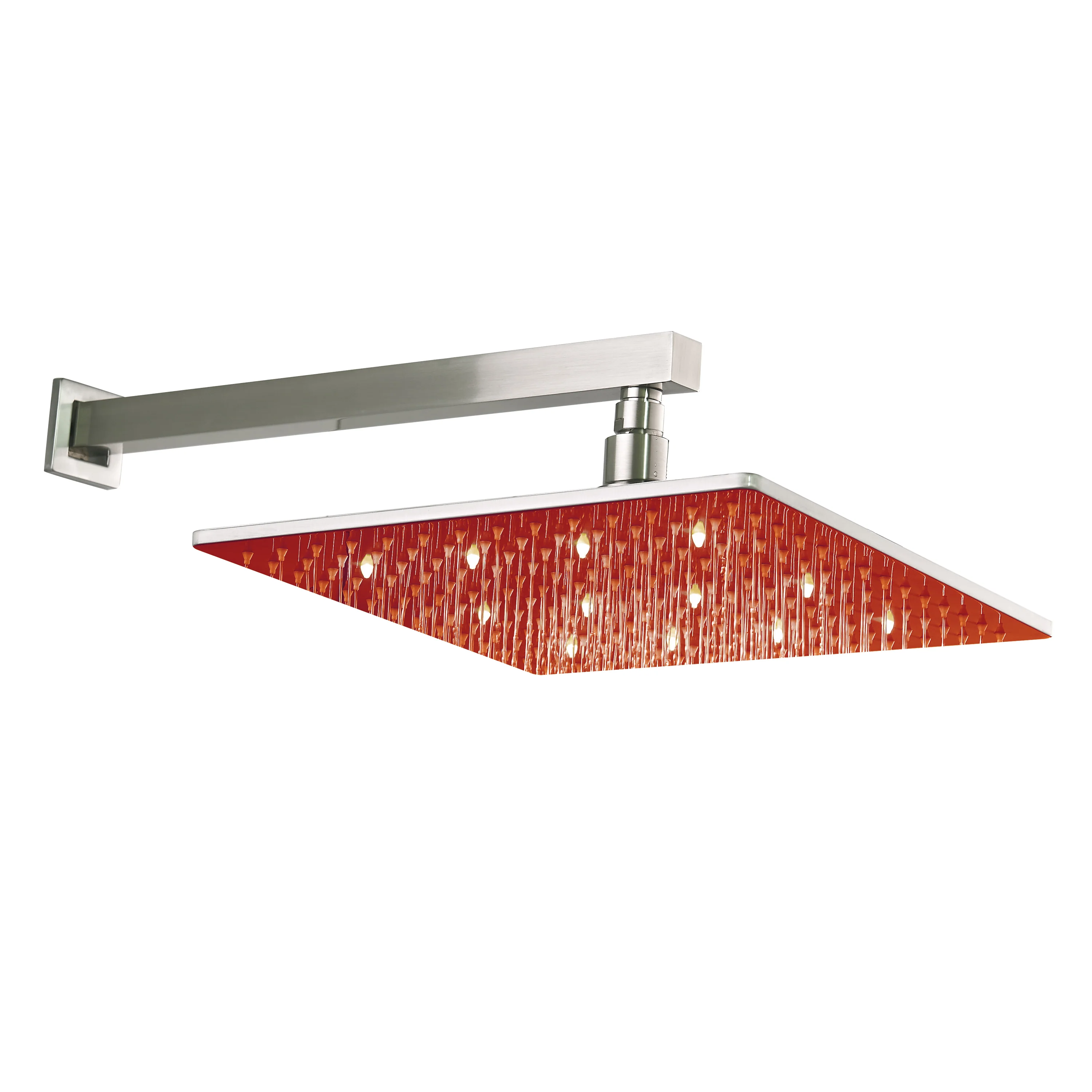 Brushed nickel ceiling mount rainfall shower head 3 way digital display anti scald Shower Faucet with tub spout - Image 10