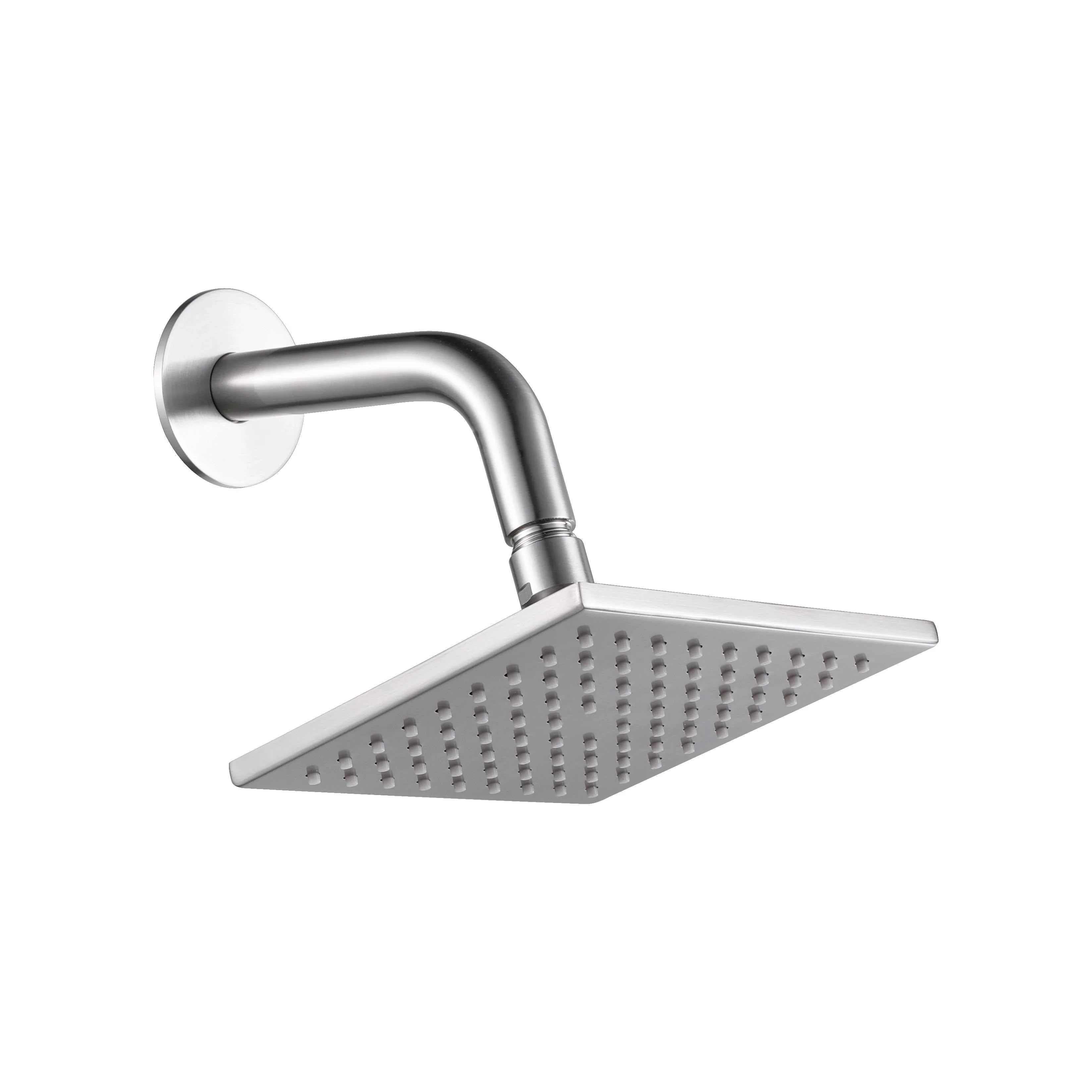 Brushed Nickel 4-Way Thermostatic Wall Mount Shower System - Featuring Dual Functionality with 12 or 16-inch LED or Non-LED Rain Head and High Pressure 6-inch Regular Head - Image 19