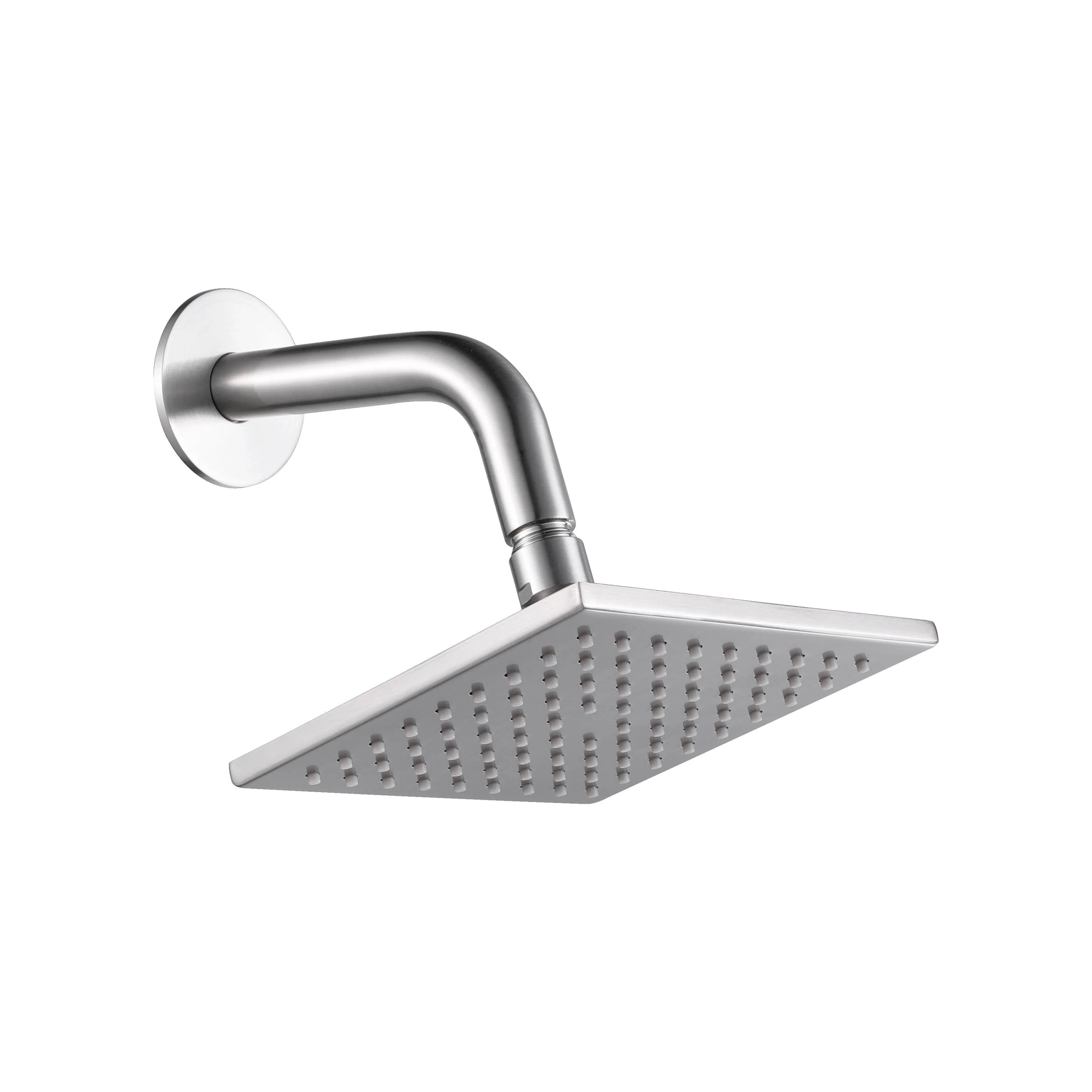 Brushed nickel wall mounted dual regular shower head high pressure shower head 4 way thermostatic valve shower heads systems each function work at the same time and separately - Image 20