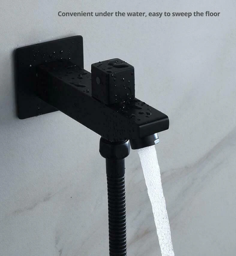 Flush in 31" Bluetooth music 64 LED colors light Matte Black 6 Functions thermostatic shower faucet with 3 regular heads and 6 body jets - Image 7