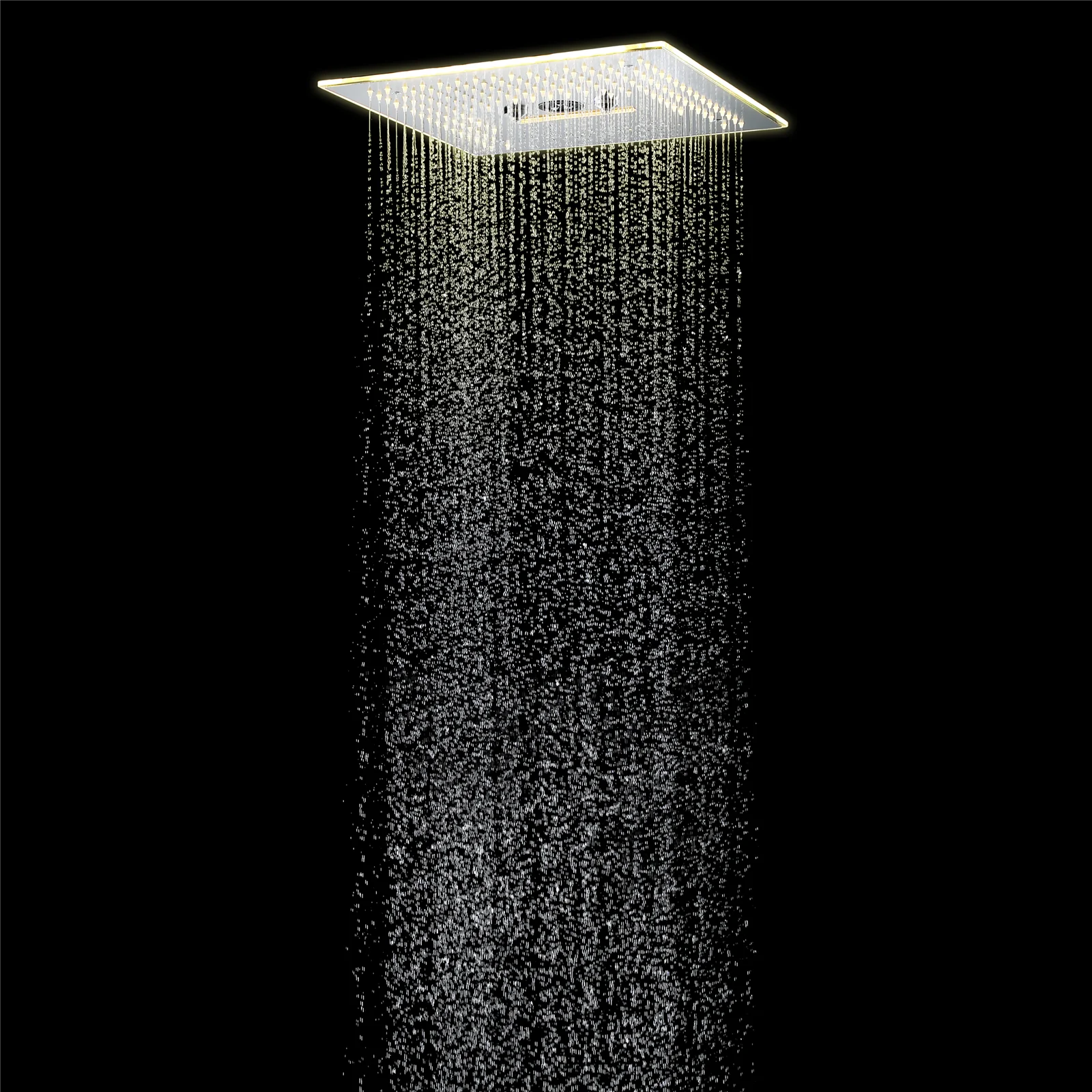 Flushed Mounted Brushed Nickel 16'' x 16'' Shower Head: Featuring 64 LED Lights, Music, Rainfall, Waterfall, Mist, 360 Degrees Rotation, and Hydro Jet Technology - Image 10