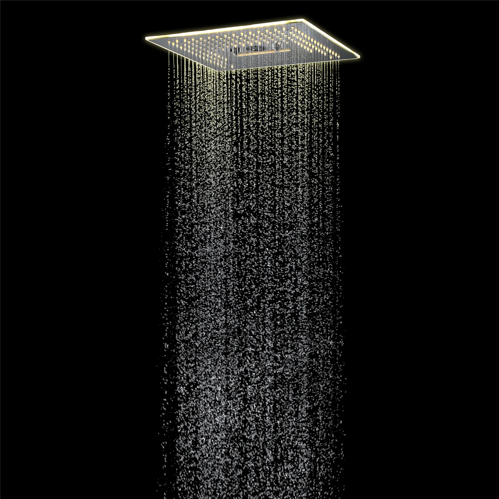 Matte Black 5-Way Thermostatic Shower Faucet: Available with or without Digital Display, Flush-Mounted 16-Inch Head, Rainfall, Waterfall, Mist, Hydro-Water Massage, 64-Color LED Lighting, and Bluetooth Music - Image 13