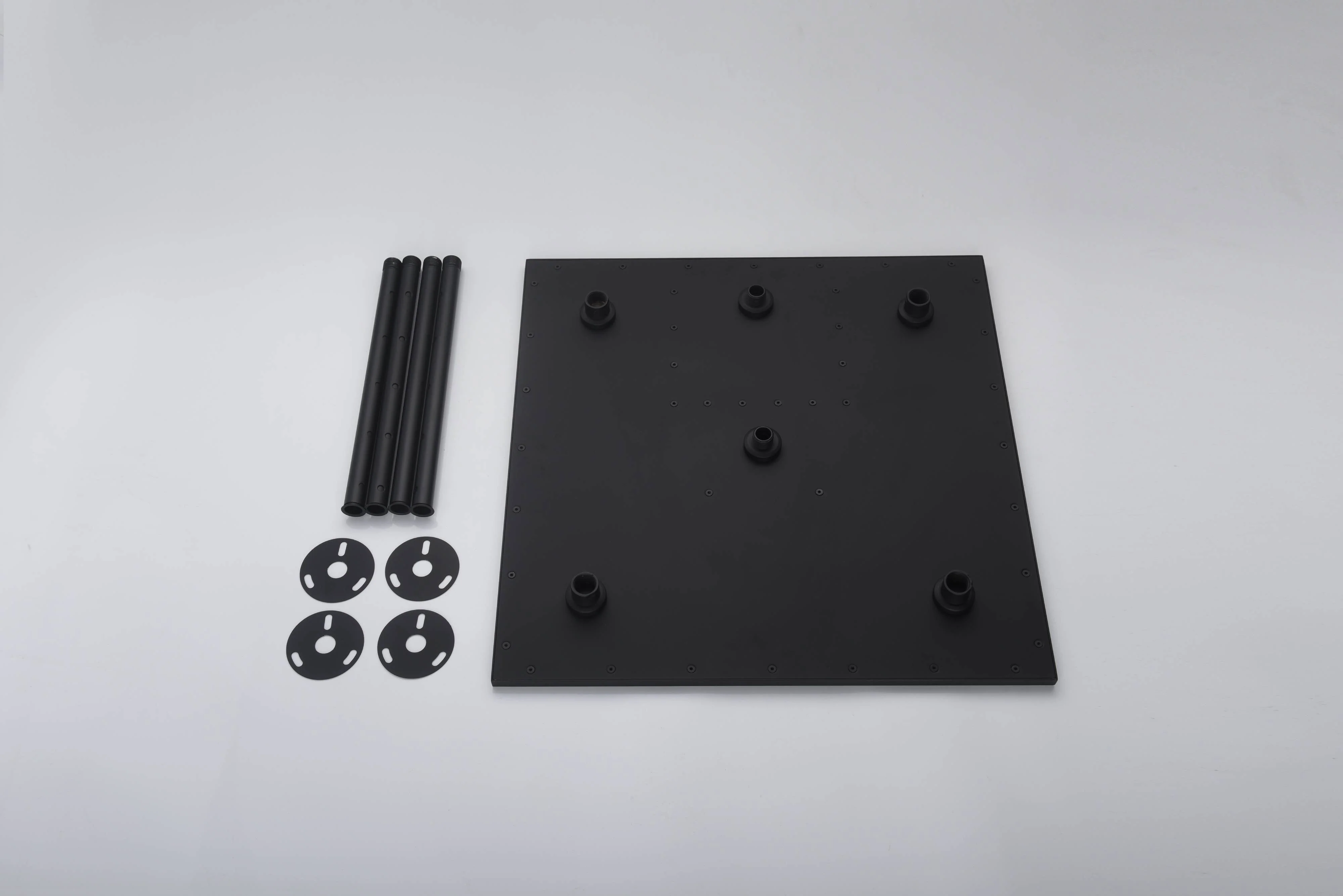 Matte Black Ceiling-Mounted Thermostatic Shower Faucet: 3-Way Digital Display with Dual 20-Inch LED or Non-LED Light Rainfall Shower Heads - Image 3