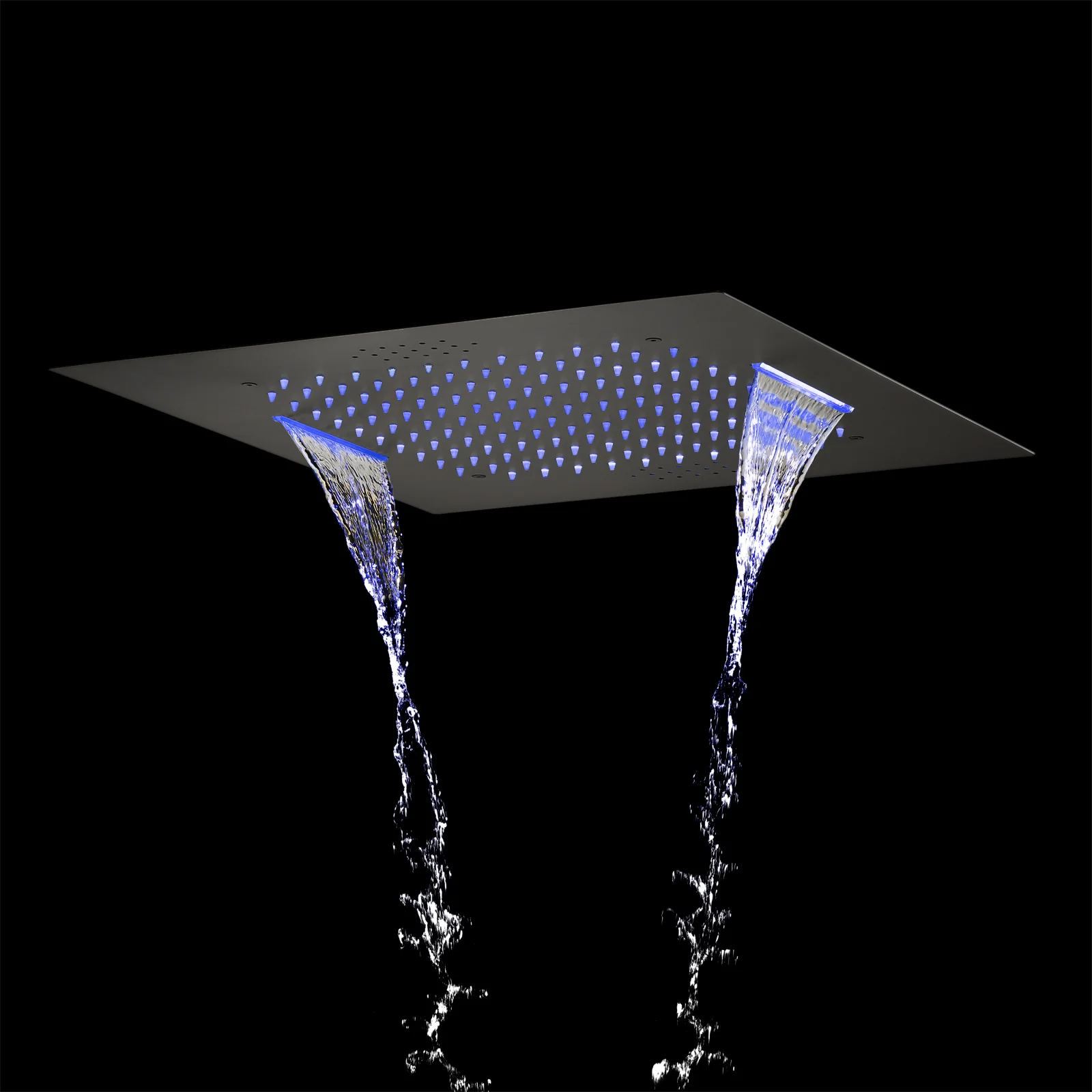 20-Inch Flush-Mount Rainfall and Waterfall Shower System: 4-Way Thermostatic Control, 64-Color LED Lights, Bluetooth Music, Optional Digital Display, and Regular Head - Image 9